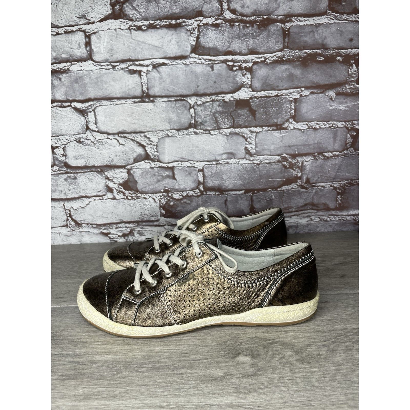 JOSEF SEIBAL Josef Seibel Comfort Metallic Silver Leather Casual Shoes Wo Size US 9.5 / IT 39.5 - 11 Thumbnail