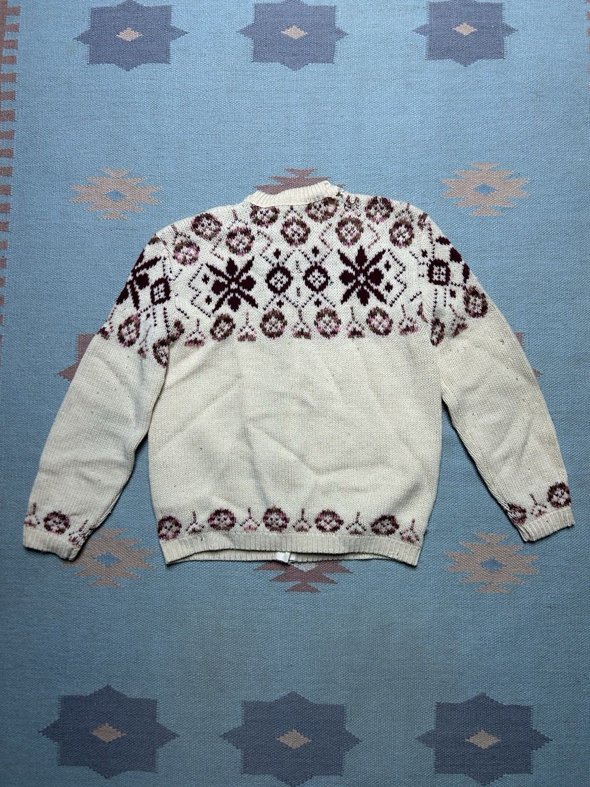 Vintage Vtg 1960s wool cardigan sweater Tami Icelandic Nordic M? Size M / US 6-8 / IT 42-44 - 8 Thumbnail