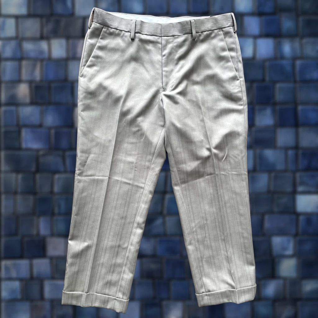 Van Heusen Van Heusen Slim Fit Flat Front Pants Mens 34 x 28 Beige Office Dressy Casual Shirt? Size US 34 / EU 50 - 1 Thumbnail