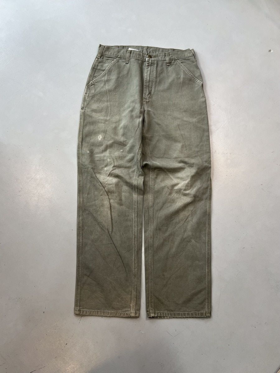 Vintage carhartt b11 moss carpenter denim