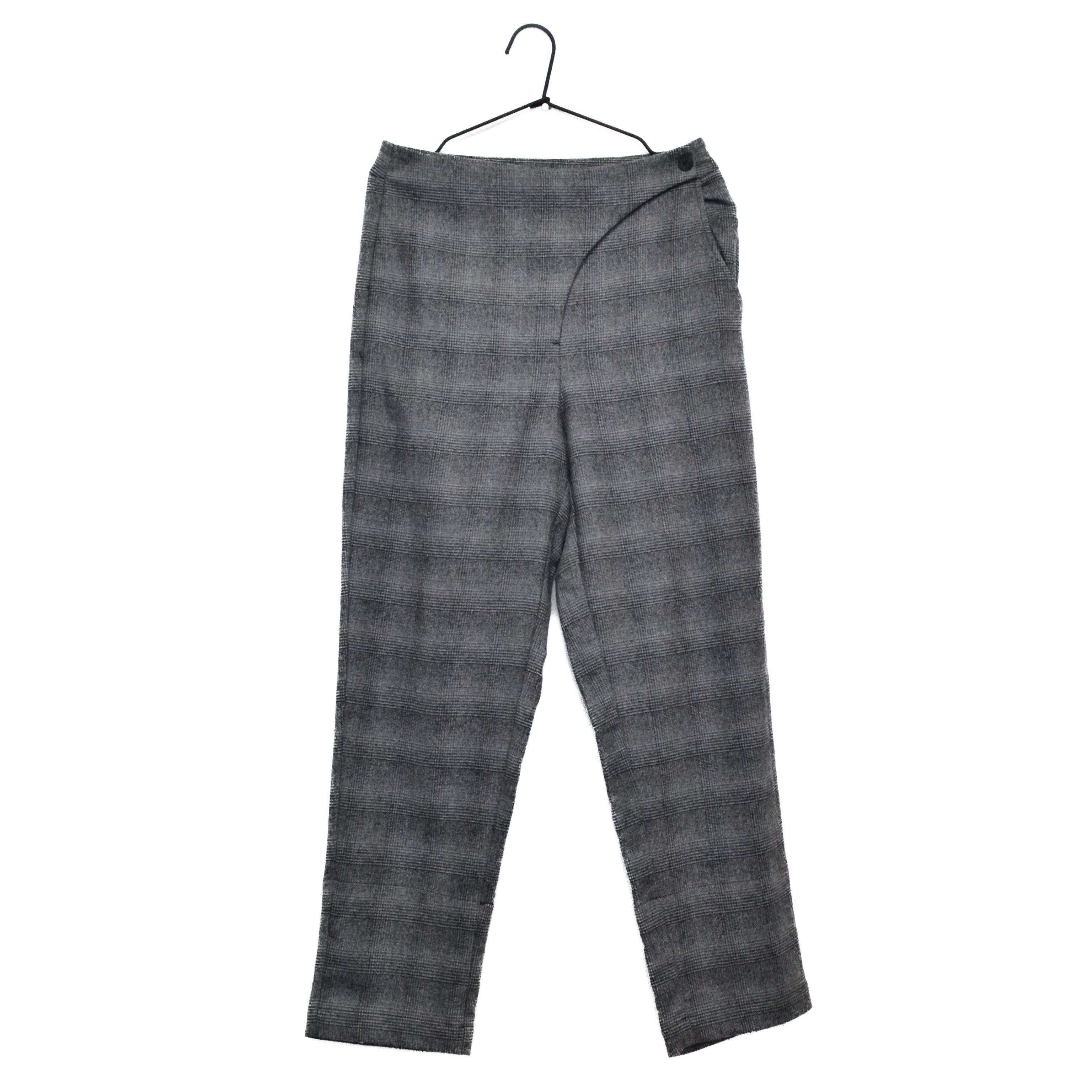 Sarah Pacini Sarah Pacini Y2K Wool Cotton Check Plaid Gray Pants Size 1 Size 24" / US 00 / IT 34 - 1 Thumbnail