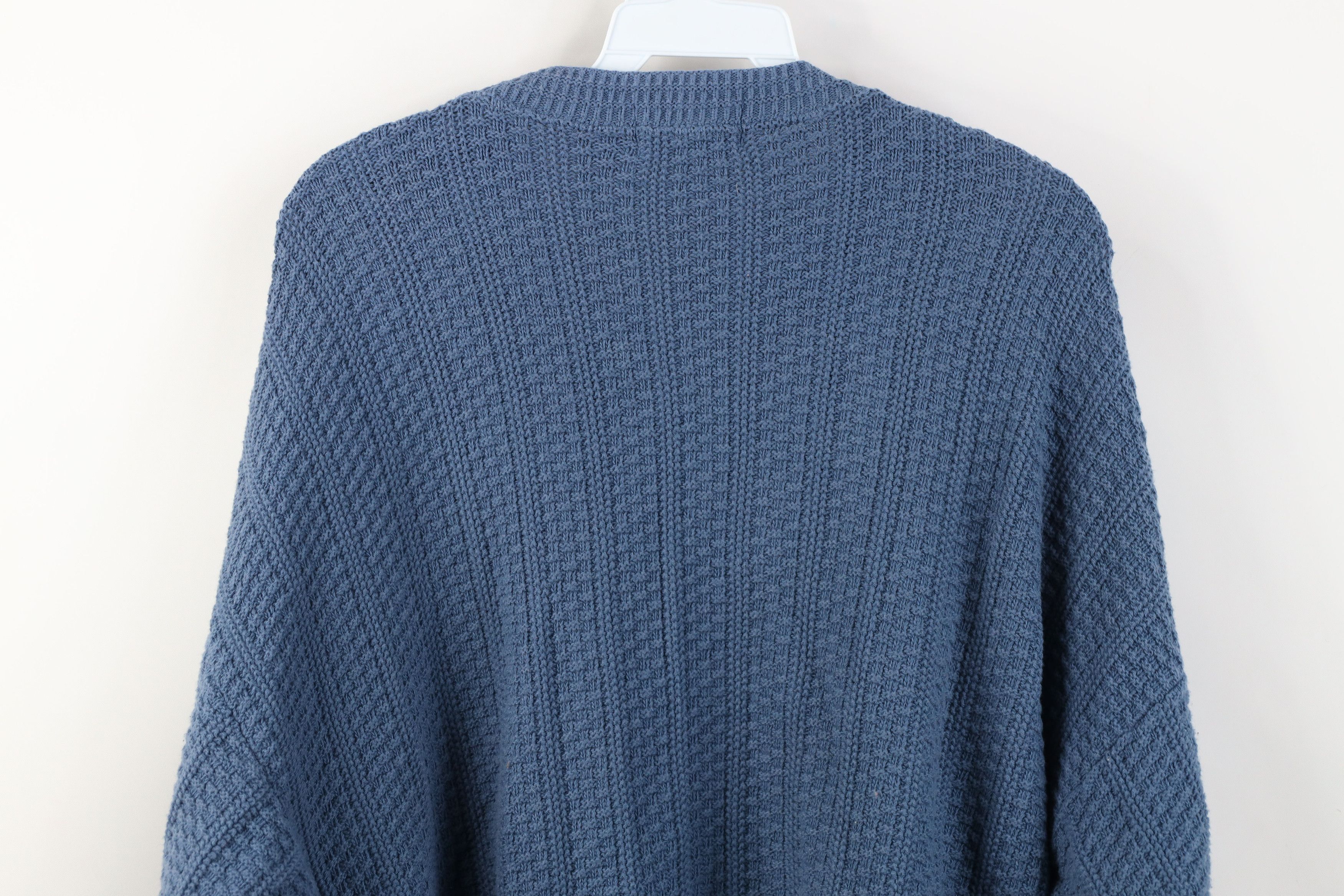 Vintage Vintage 90s Streetwear Framed Cotton Knit Sweater Blue USA Size US L / EU 52-54 / 3 - 8 Thumbnail