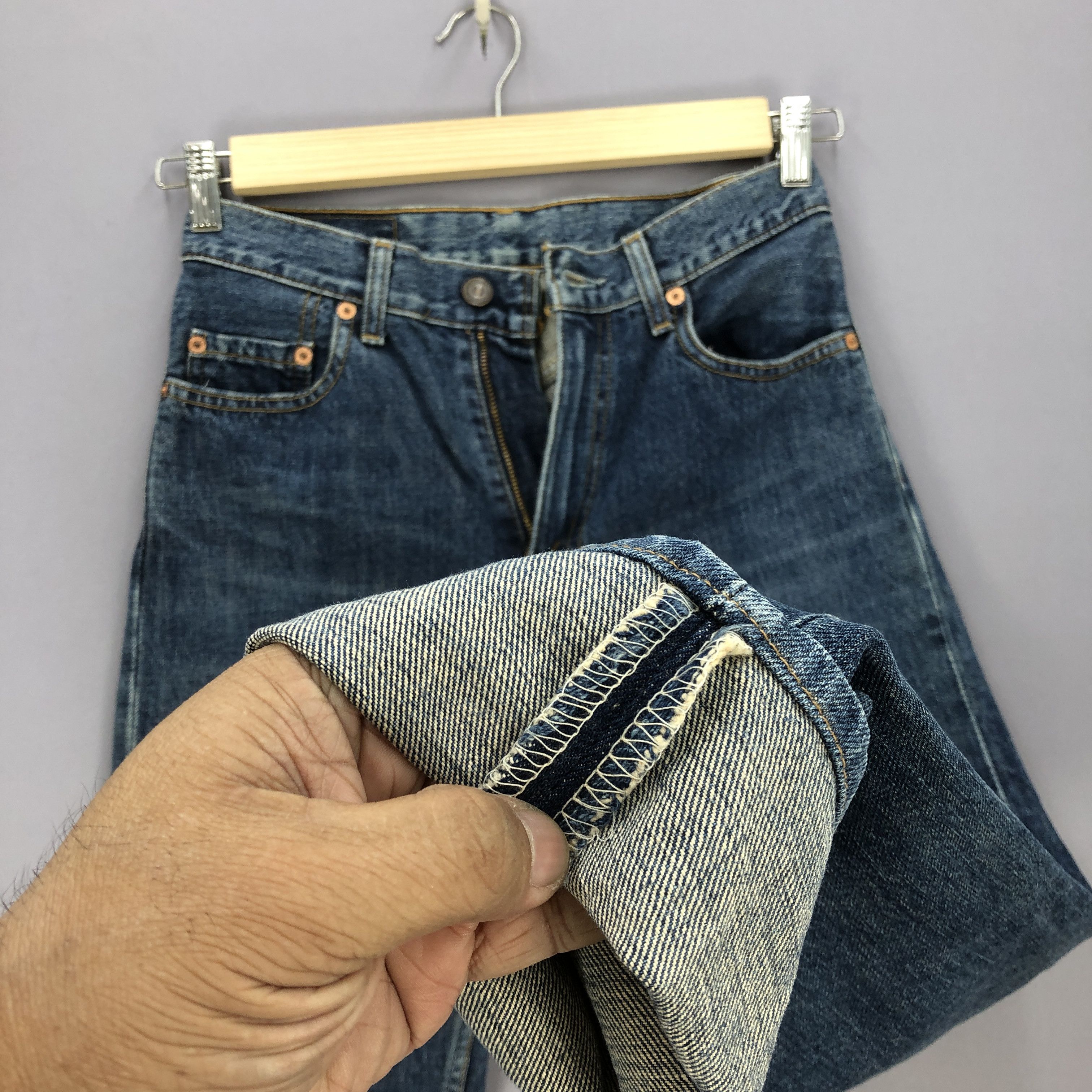 Levi's Vintage 90s Levis 557 Jeans Levi's Stone Wash Faded Denim Size 28" / US 6 / IT 42 - 8 Thumbnail