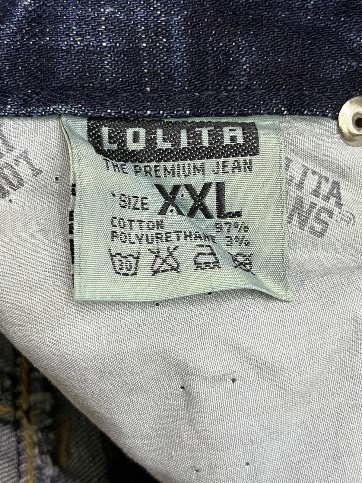 Lolita Jeans Vintage Lolita Madras Tartan Belted Punk Acid Wash Denim Y2K Size US 34 / EU 50 - 11 Thumbnail