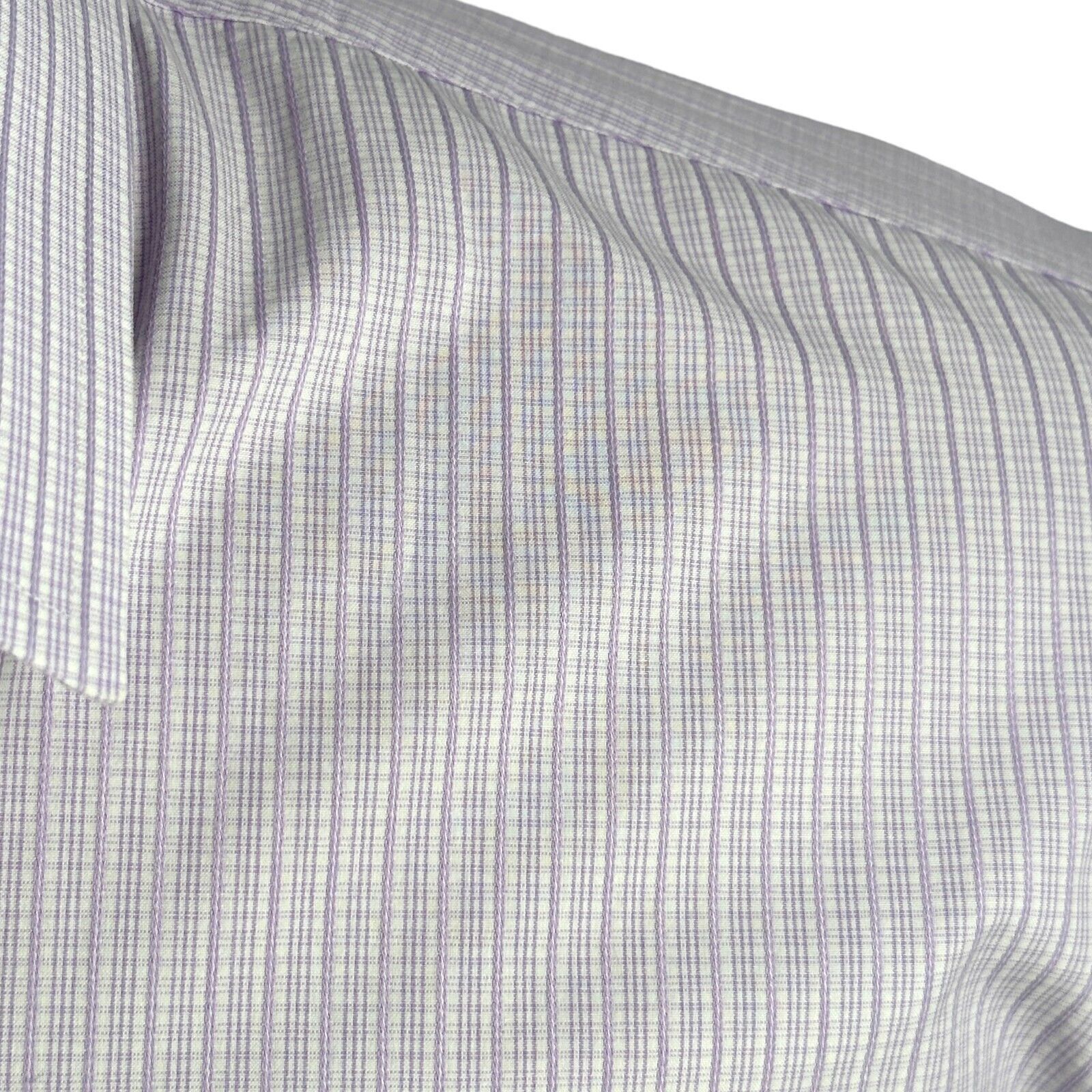 Hugo Boss Hugo Boss Enzo Dress Shirt 17.5 34/35 Lavender White Button Size US XL / EU 56 / 4 - 4 Thumbnail