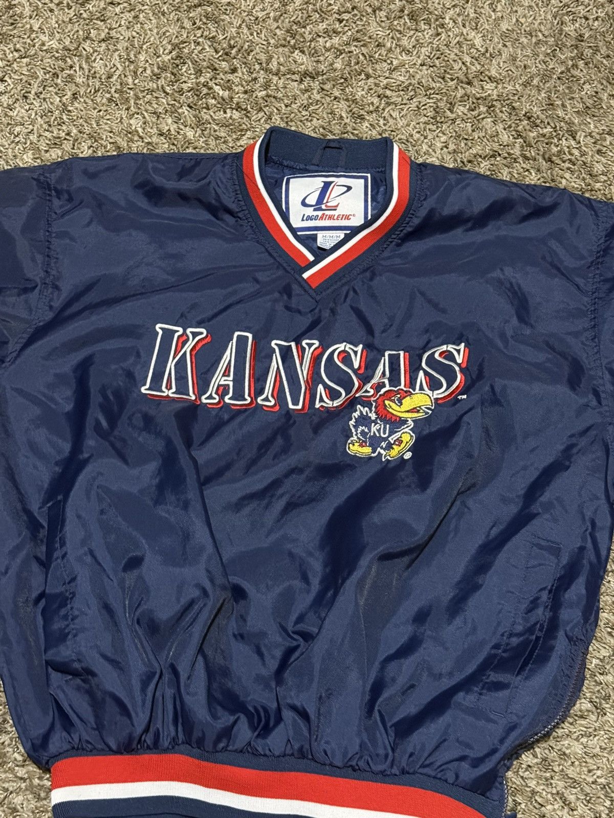 Logo Athletic × Vintage Vintage Kansas JayHawks pullover men’s size medium Size US M / EU 48-50 / 2 - 2 Thumbnail