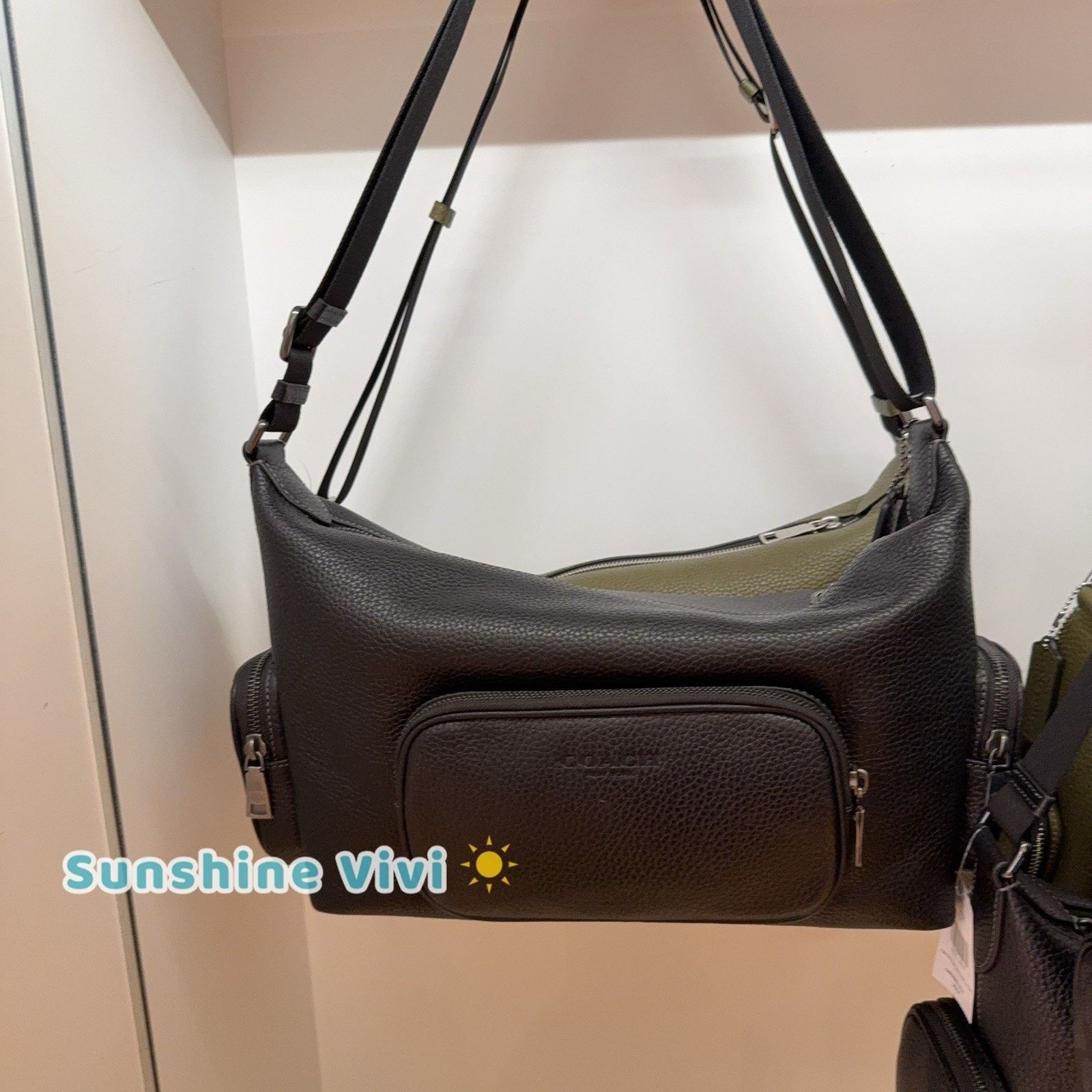 Coach NWT Coach CCG15 Finn Crossbody Bag Pockets Leather Black Size ONE SIZE - 1 Thumbnail