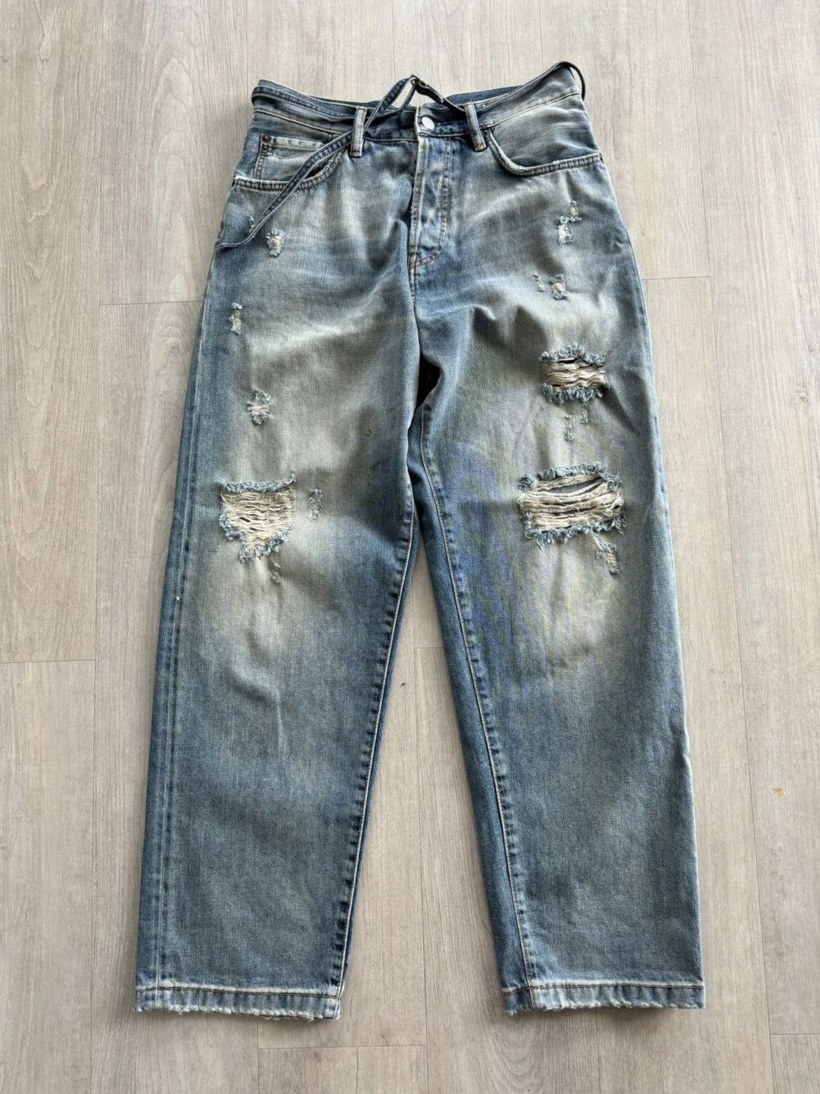 Acne Studios 1991 Toj Detroit Straight-Leg Belted Distressed