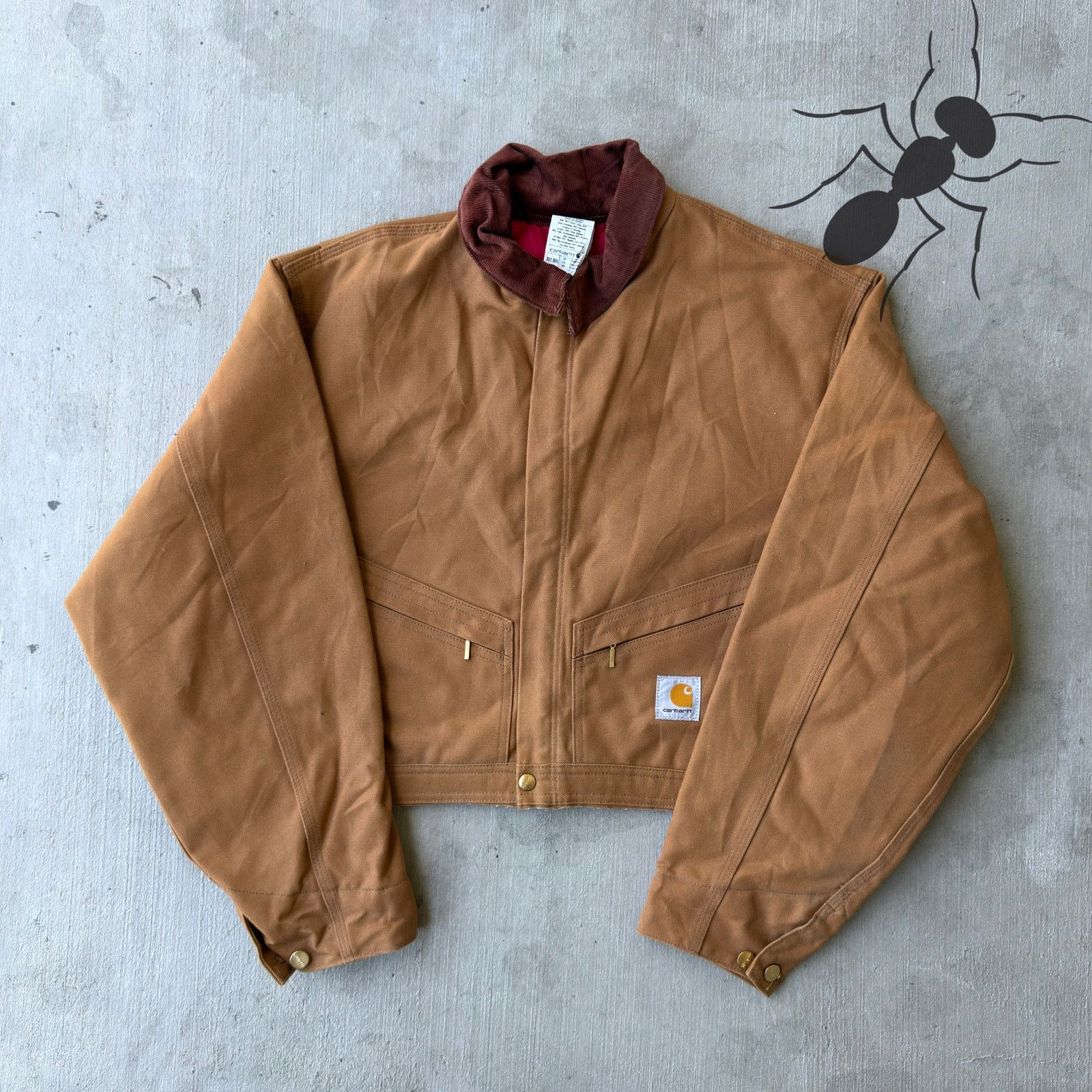 Carhartt × Vintage Carhartt brown cropped Detroit style work wear jacket Size US XL / EU 56 / 4 - 1 Thumbnail
