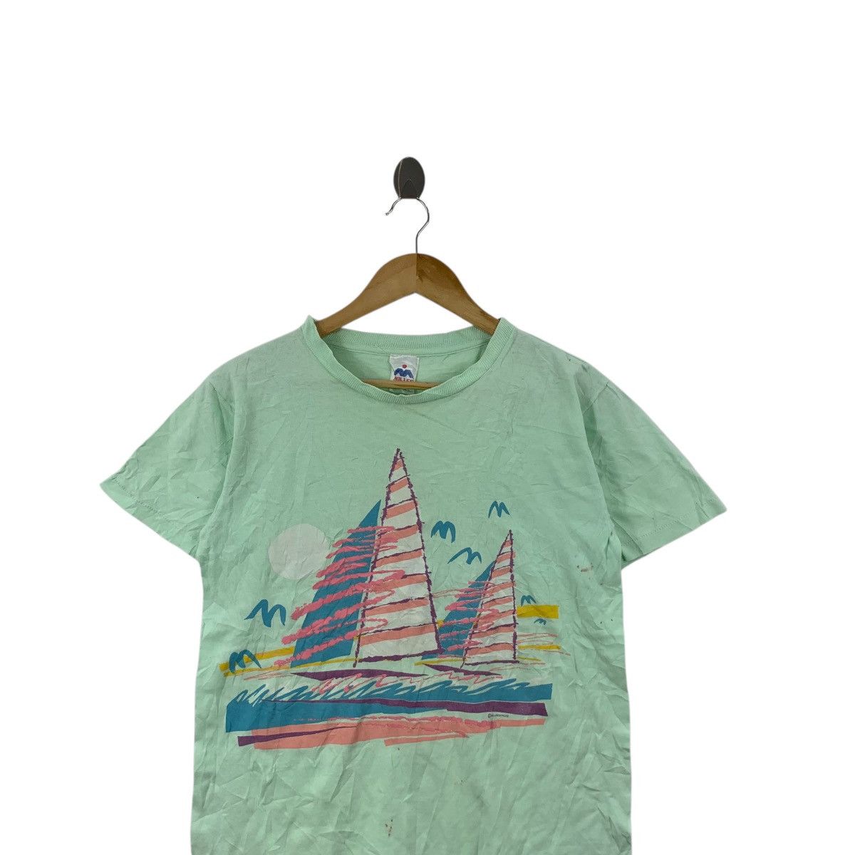 Vintage Vintage 80’ HAWAII SURF MILLER Made In USA Tee Shirt Top Size US M / EU 48-50 / 2 - 2 Thumbnail