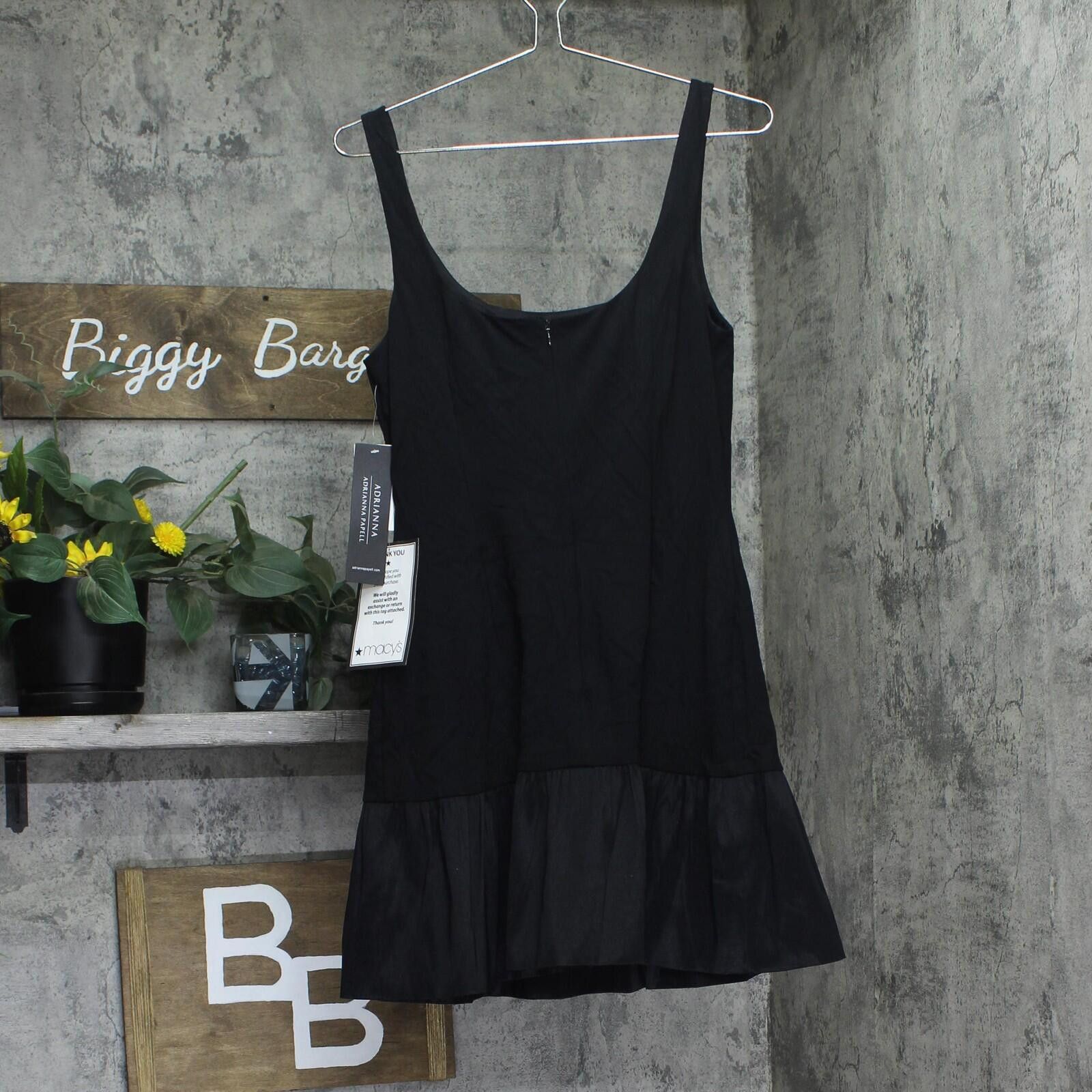 Other Nwt Adrianna Papell Ponte Drop Waist Flounce Dress Black 10 Size L / US 10 / IT 46 - 2 Thumbnail