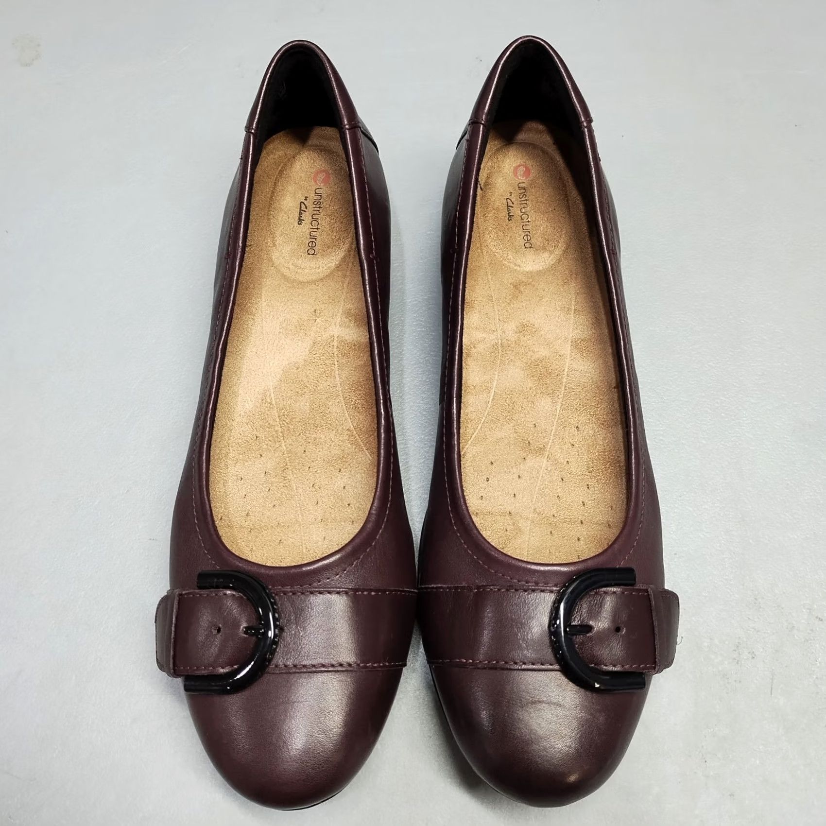Clarks Clarks Ballet Flats Womens Size 8.5M Burgundy Neenah Lark Unstructured Flat Shoes Shoes Dress, Casual, Travel Size US 6 / IT 36 - 6 Thumbnail