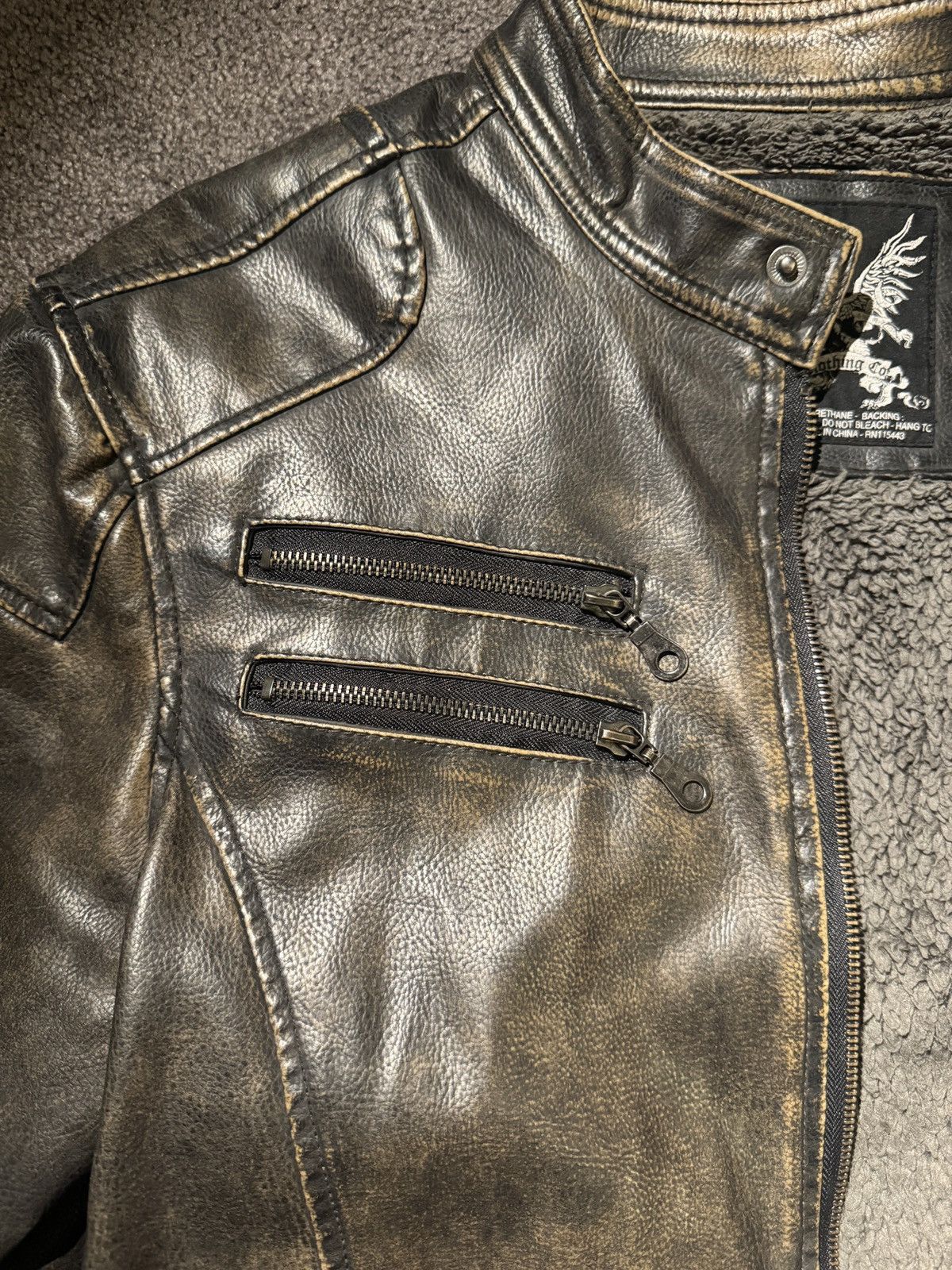 Other Machine Faux Leather Motorcycle Jacket Size US S / EU 44-46 / 1 - 4 Thumbnail
