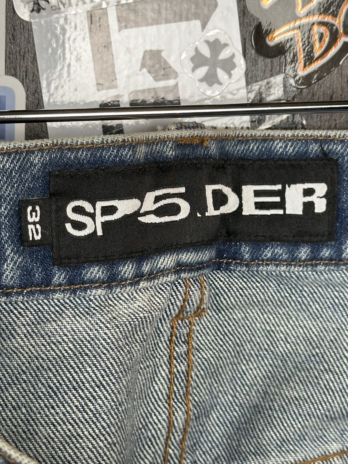 Sp5der Spider Worldwide “Spider” V3 Indigo Denim Jeans Size US 32 / EU 48 - 12 Thumbnail