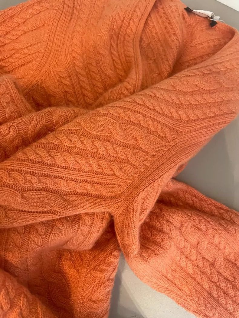 Loro Piana Loro Piana Orange Cashmere Sweater- Size US M / EU 48-50 / 2 - 8 Thumbnail