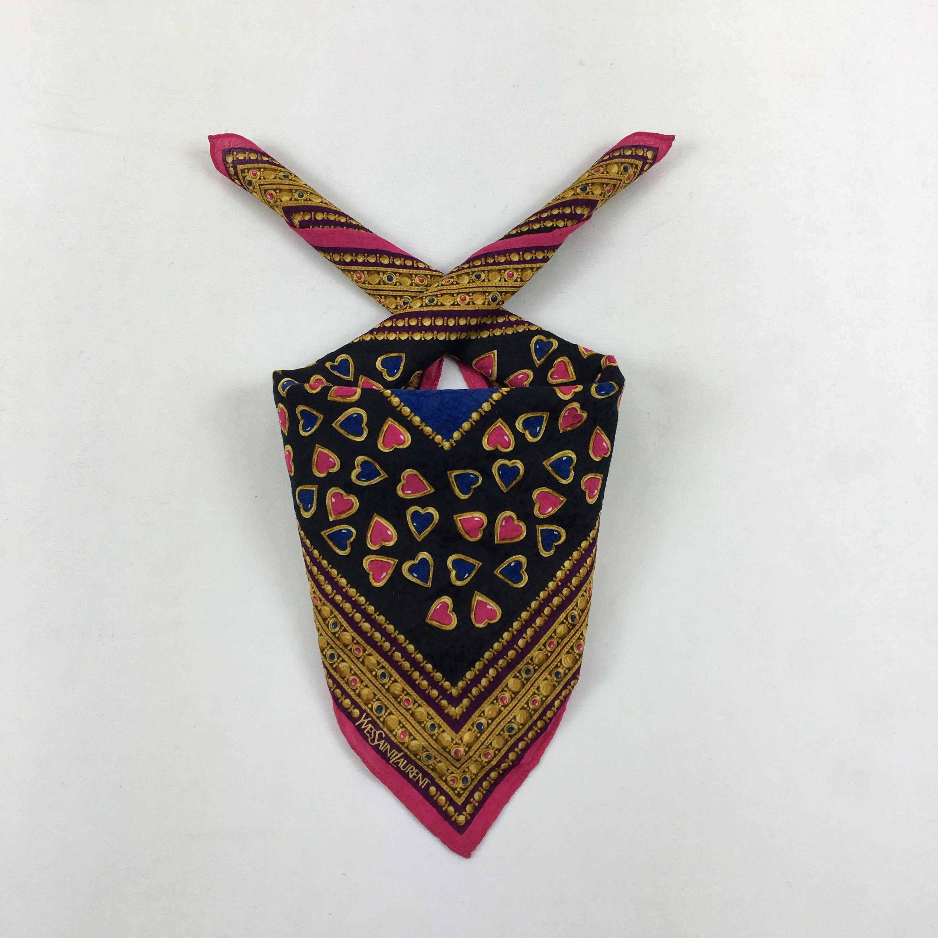 Vintage × Yves Saint Laurent Vintage Yves Saint Laurent Handkerchief Neckerchief Bandana Size ONE SIZE - 1 Thumbnail