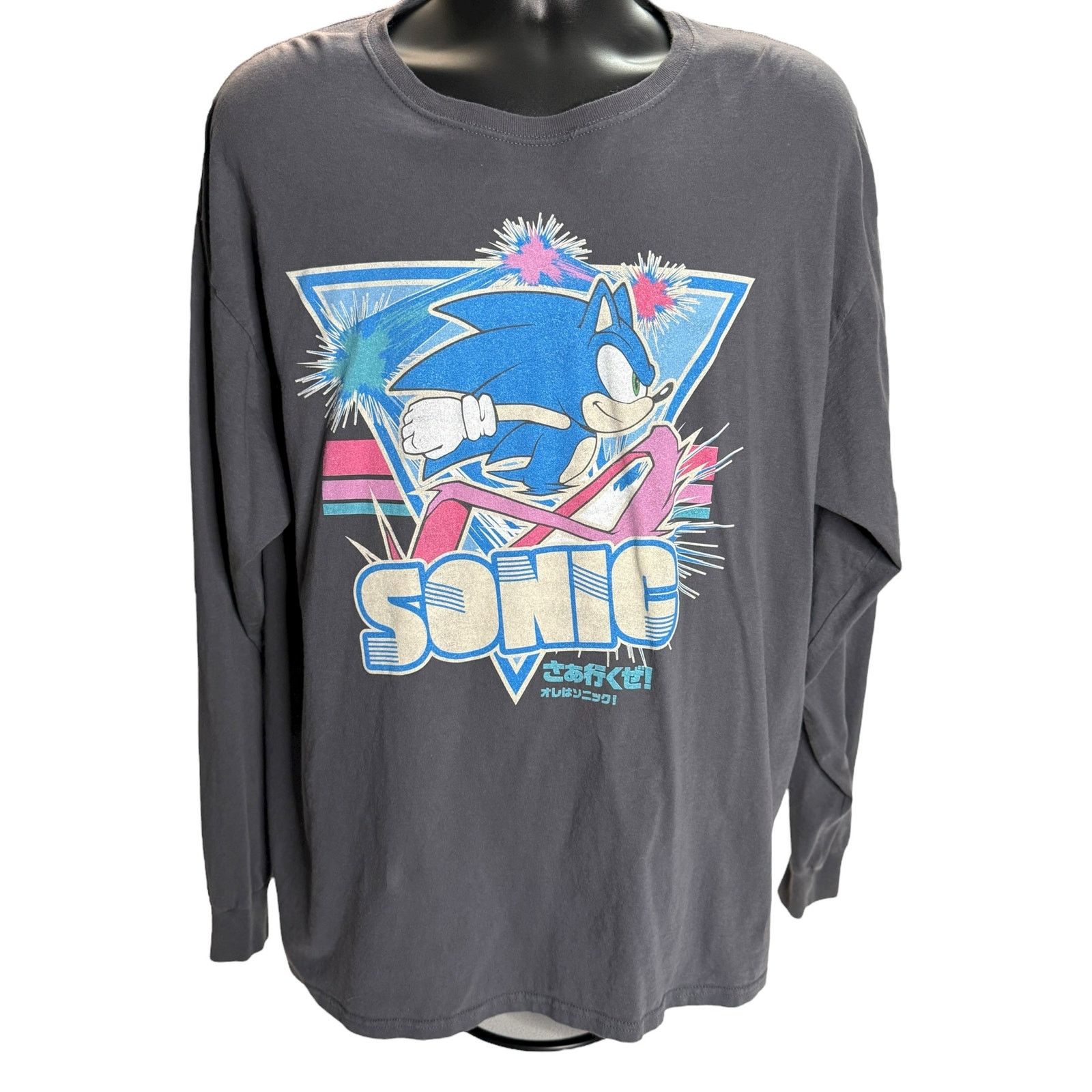 Other Sonic the Hedgehog Retro Long Sleeve Shirt XL Gray Sega 90s Size XL / US 12-14 / IT 48-50 - 1 Thumbnail