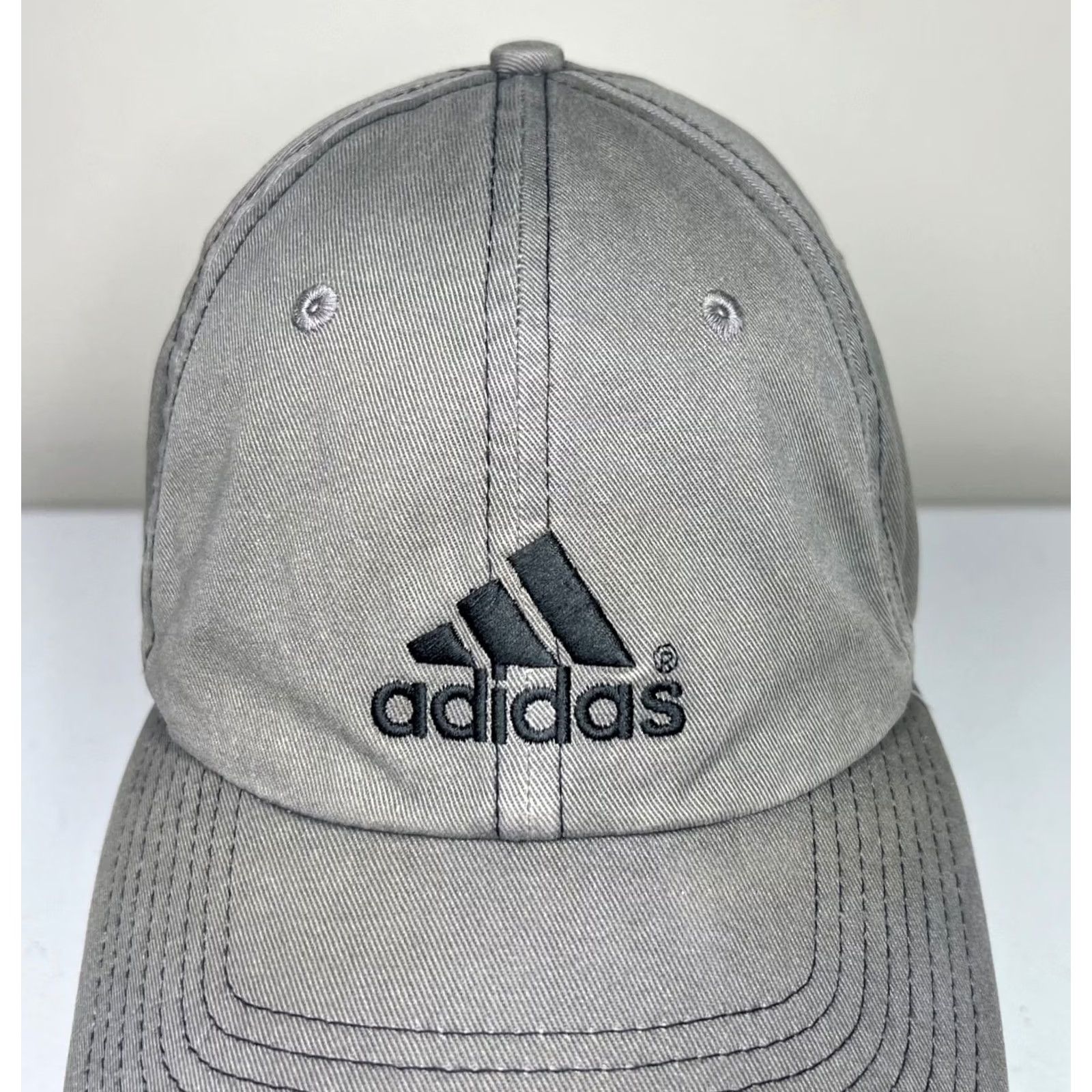 Adidas VINTAGE Adidas Hat Cap Gray Strapback OSFM Embroidered Logo Baseball Cap Men One Size Floyd? Size ONE SIZE - 3 Thumbnail