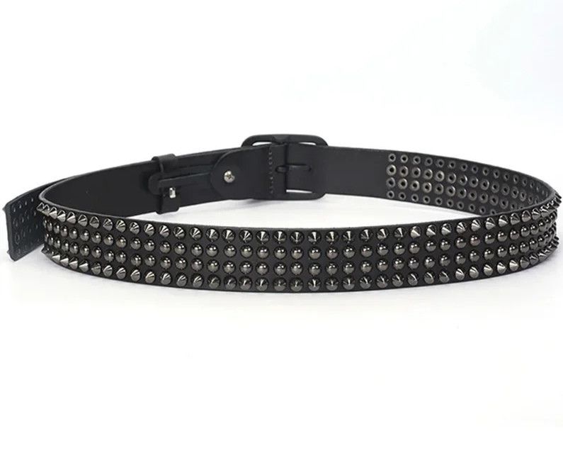 Japanese Brand Spike rivet pin belt Size ONE SIZE - 4 Thumbnail
