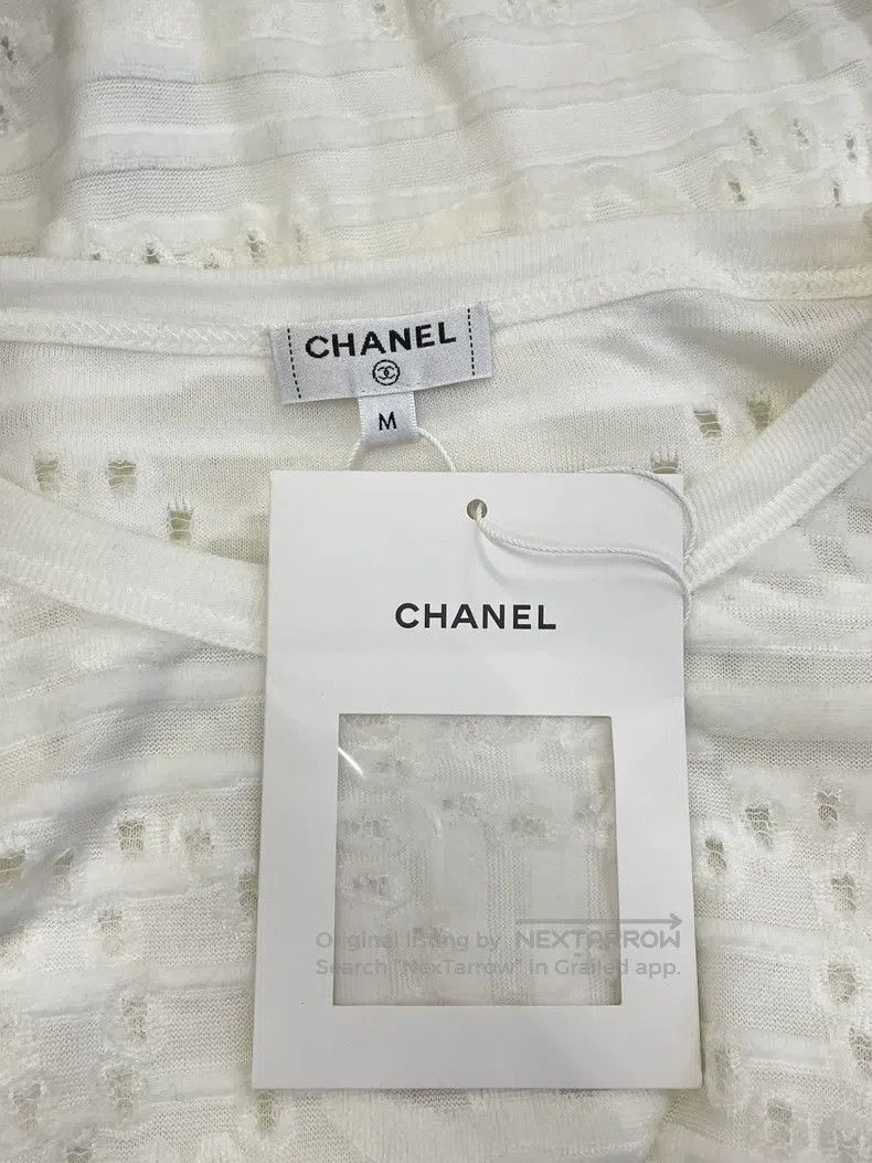 Chanel Chanel 21C white full double C full logo short sleeves Size M / US 6-8 / IT 42-44 - 5 Thumbnail