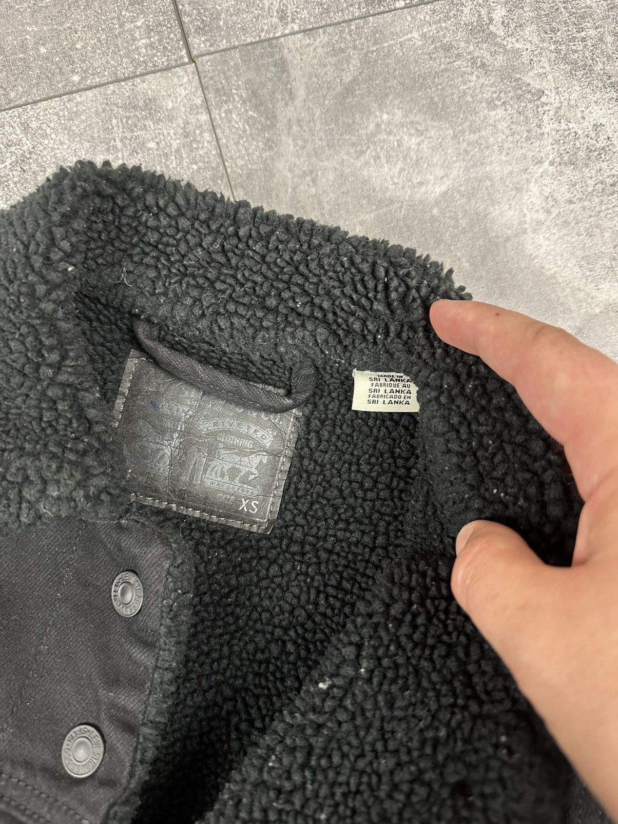 Levi's Levis Denim Sherpa Trucker Black Label Jacket Size XS / US 0-2 / IT 36-38 - 8 Thumbnail