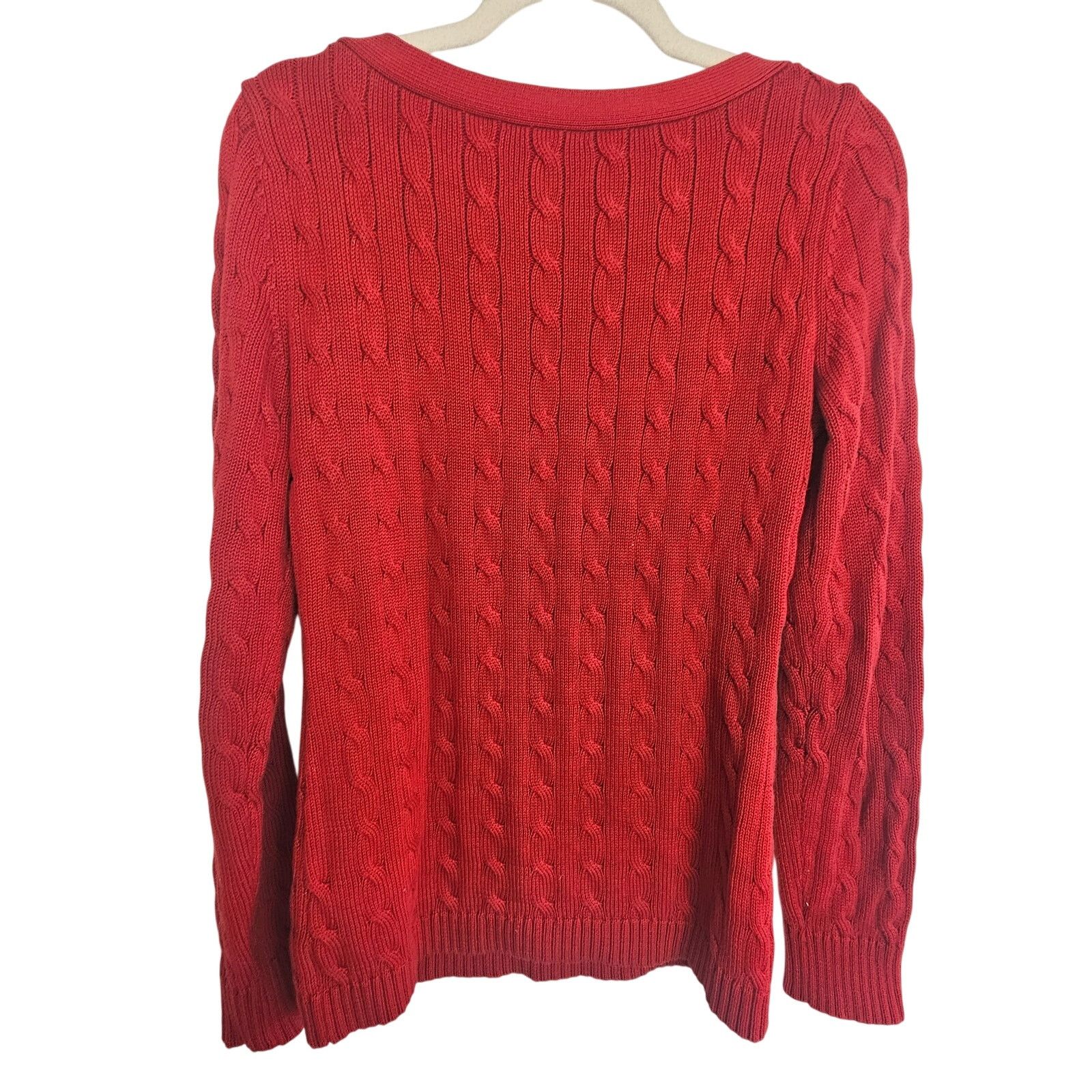 Lauren Ralph Lauren Lauren Ralph Lauren Cable Knit Sweater M Preppy Holiday Xmas Size M / US 6-8 / IT 42-44 - 8 Thumbnail
