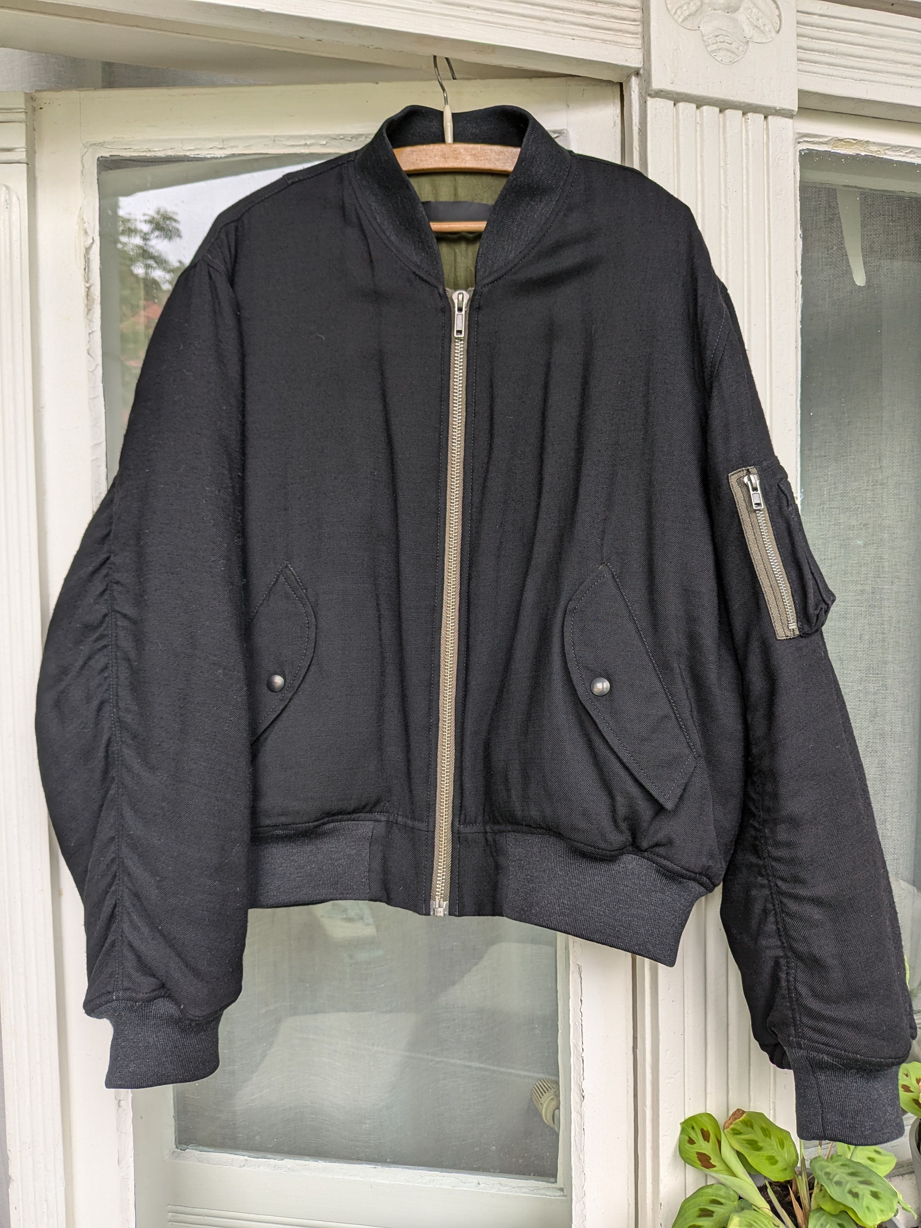 Haider Ackermann AW16 Black Wool Bomber Size US XL / EU 56 / 4 - 2 Thumbnail