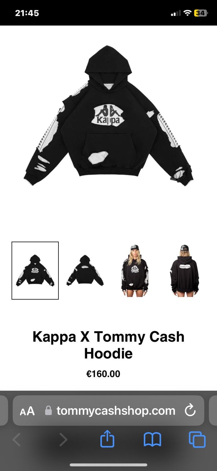 Designer TOMMY CASH X KAPPA Size US XL / EU 56 / 4 - 1 Preview