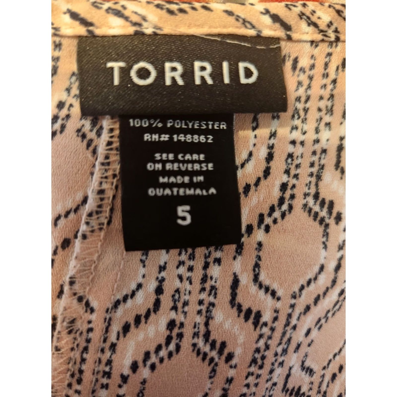 Torrid Torrid Blouse Cap Sleeve Tunic Top 5X Multicolor Abstract Print Geometric Scoop Neck Womens Plus Size Modern Casual Size XXL / US 16-18 / IT 52-54 - 5 Thumbnail
