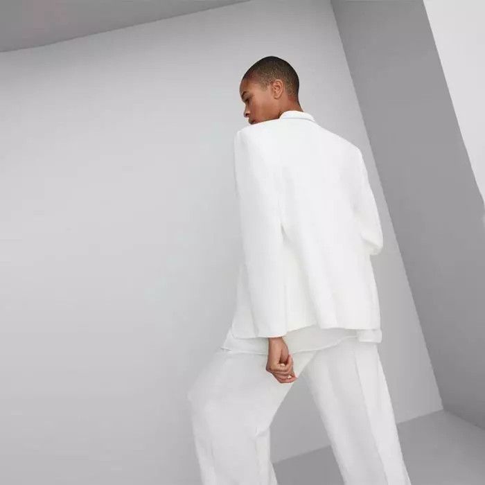 Brunello Cucinelli o1la1rc1a0425 Woven Jacket Wool in White Size XL / US 12-14 / IT 48-50 - 2 Thumbnail