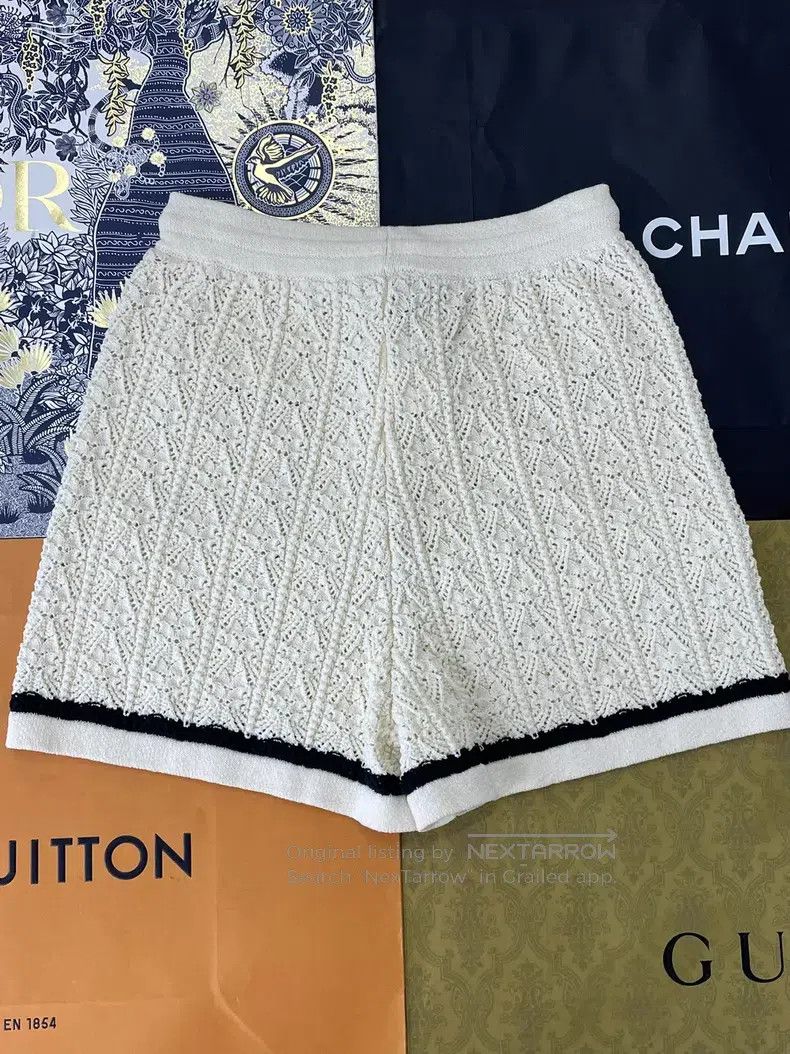 Chanel Chanel 24P white knitted shorts Size 24" / US 00 / IT 34 - 3 Thumbnail