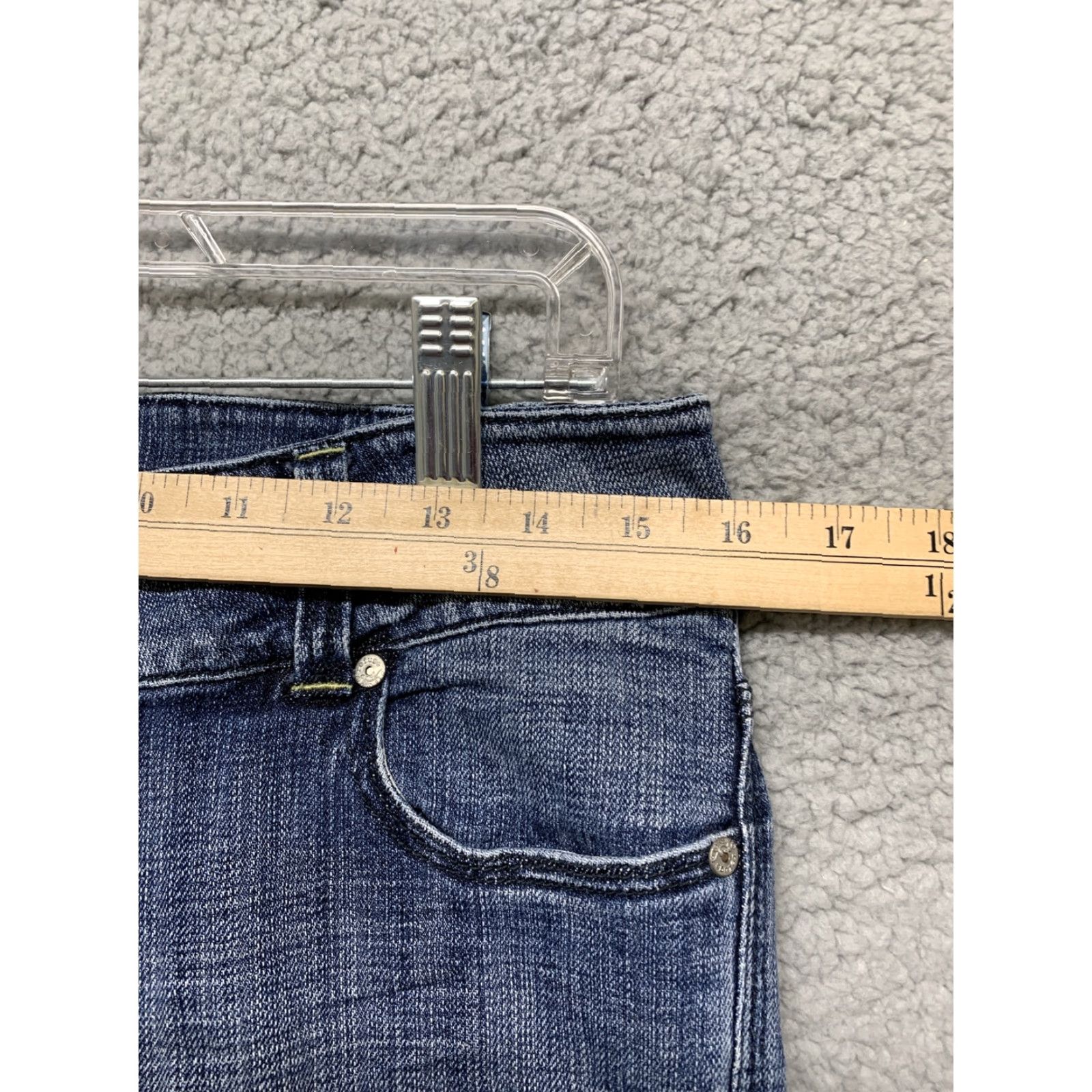 Denime Refuge Premium Womens Capri Jeans Denim Medium Wash Size 9 Stretch Blue 5-Pocket Regular Womens Size 30" / US 8 / IT 44 - 5 Thumbnail
