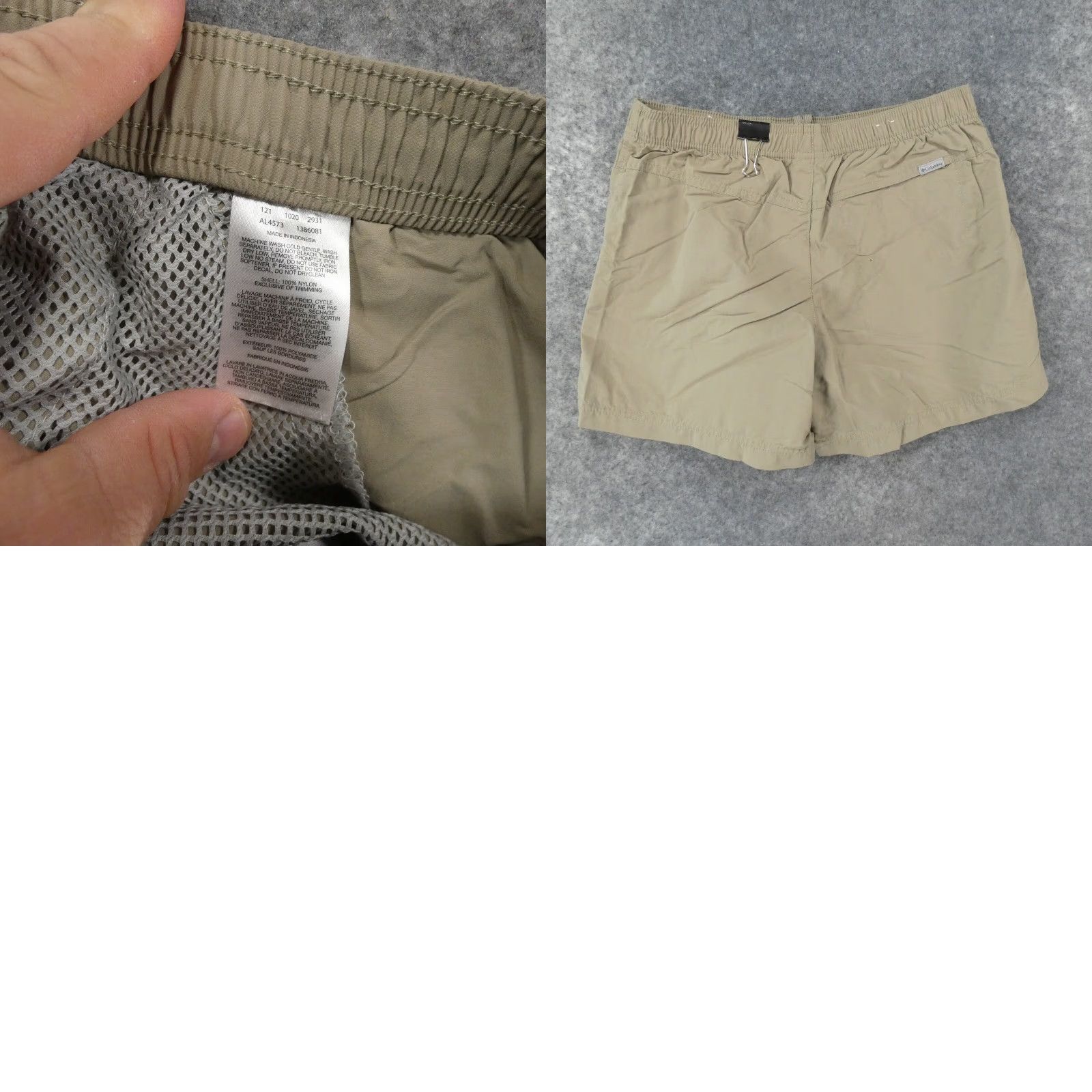 Vintage Columbia Shorts Womens Small Flat Front Khaki Lightweight Drawstring Size 29" - 9 Thumbnail