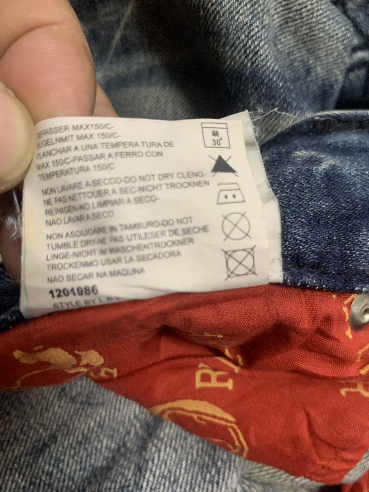 If Six Was Nine Red Pepper Embroidered Skull Jeans Size US 33 - 13 Thumbnail