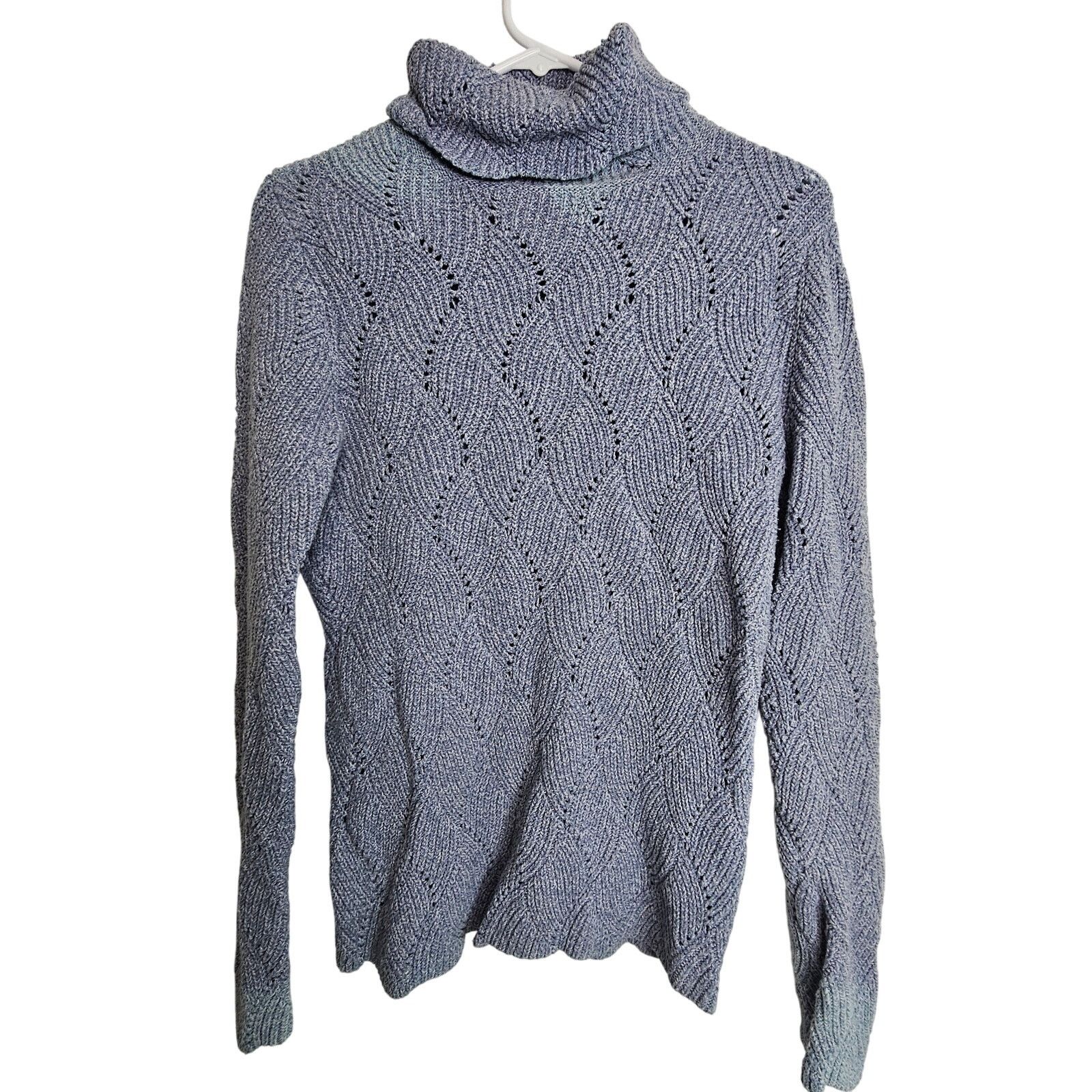 Other Sundance Blue Turtleneck Sweater Cotton Silk Blend Women M Size M / US 6-8 / IT 42-44 - 1 Thumbnail
