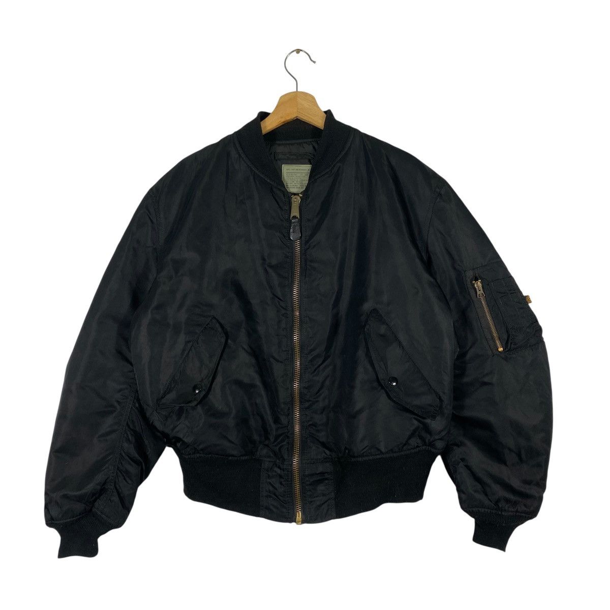 Alpha Industries Vintage Alpha Industries MA-1 Bomber Jacket Flyers Mens Size US L / EU 52-54 / 3 - 1 Thumbnail