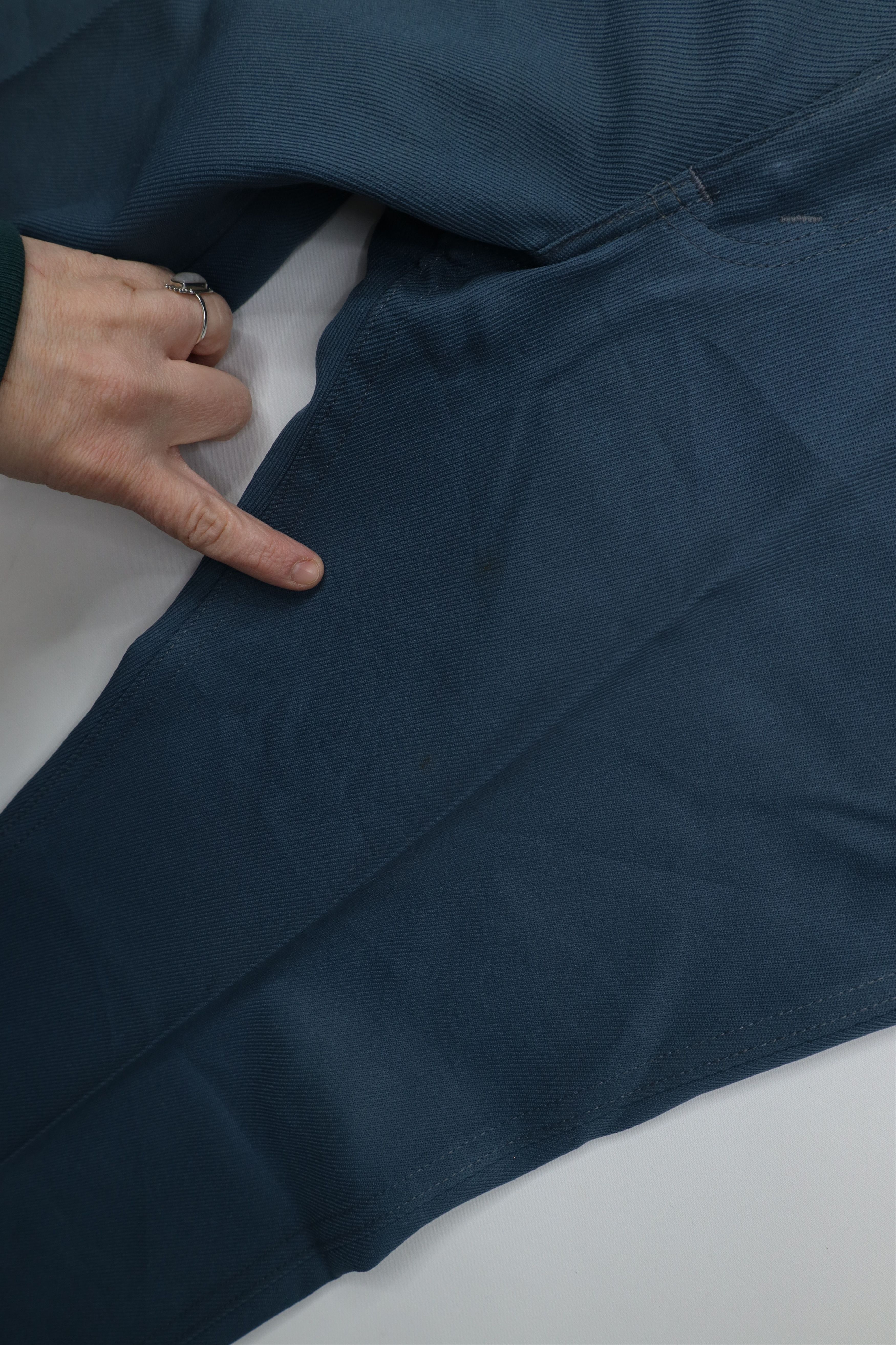 Levi's Vintage 70s Levis Knit Wide Leg Bell Bottoms Pants Blue USA Size US 32 / EU 48 - 7 Thumbnail