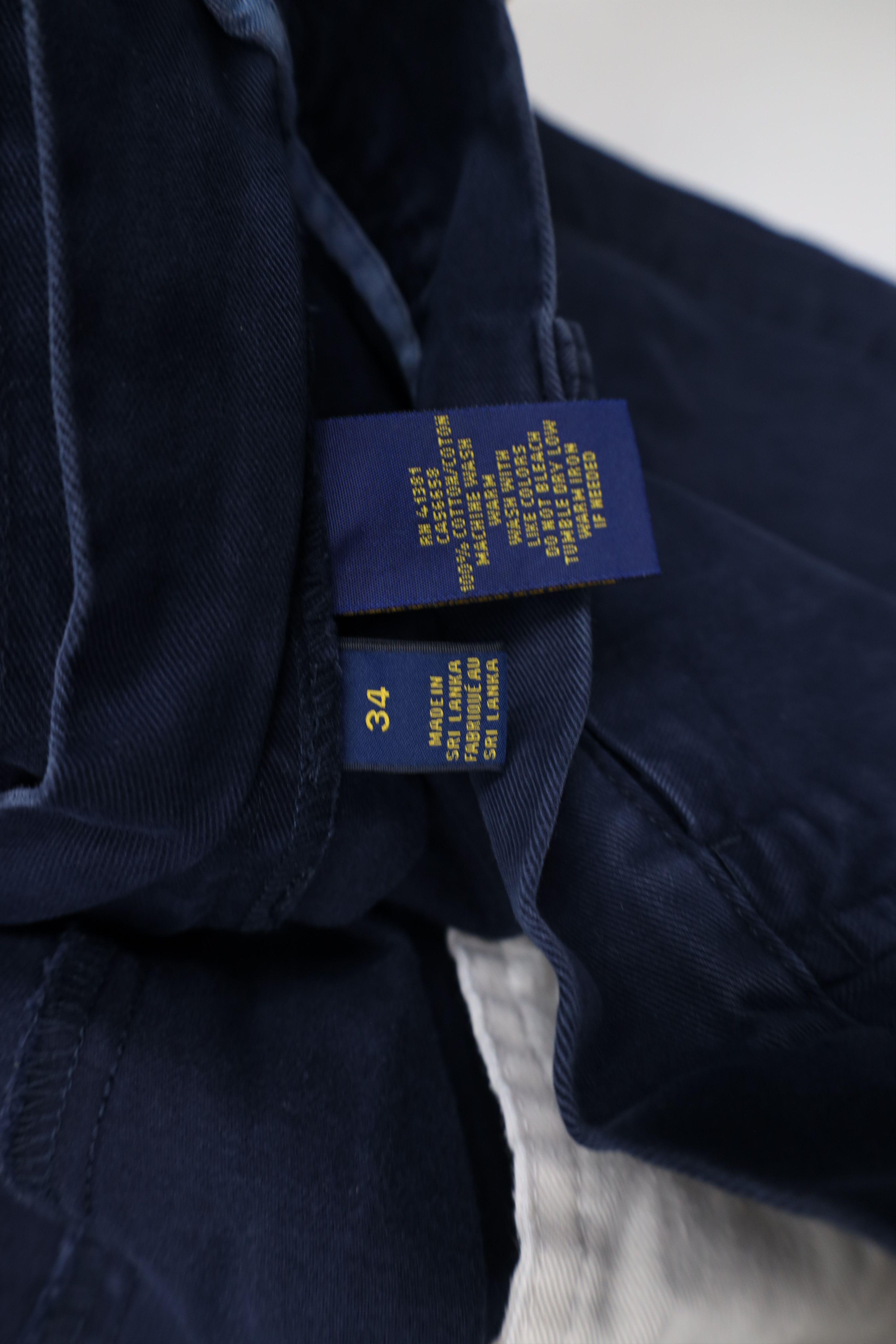Ralph Lauren Vintage Ralph Lauren Above Knee Chino Shorts Navy Cotton Size US 34 / EU 50 - 7 Thumbnail