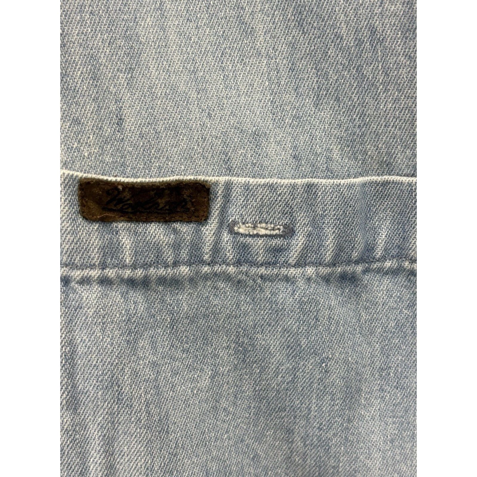 Vintage VINTAGE Woolrich Denim Shirt Large Quilted Shoulder Workwear Outdoor 90s Mens Size US L / EU 52-54 / 3 - 5 Thumbnail