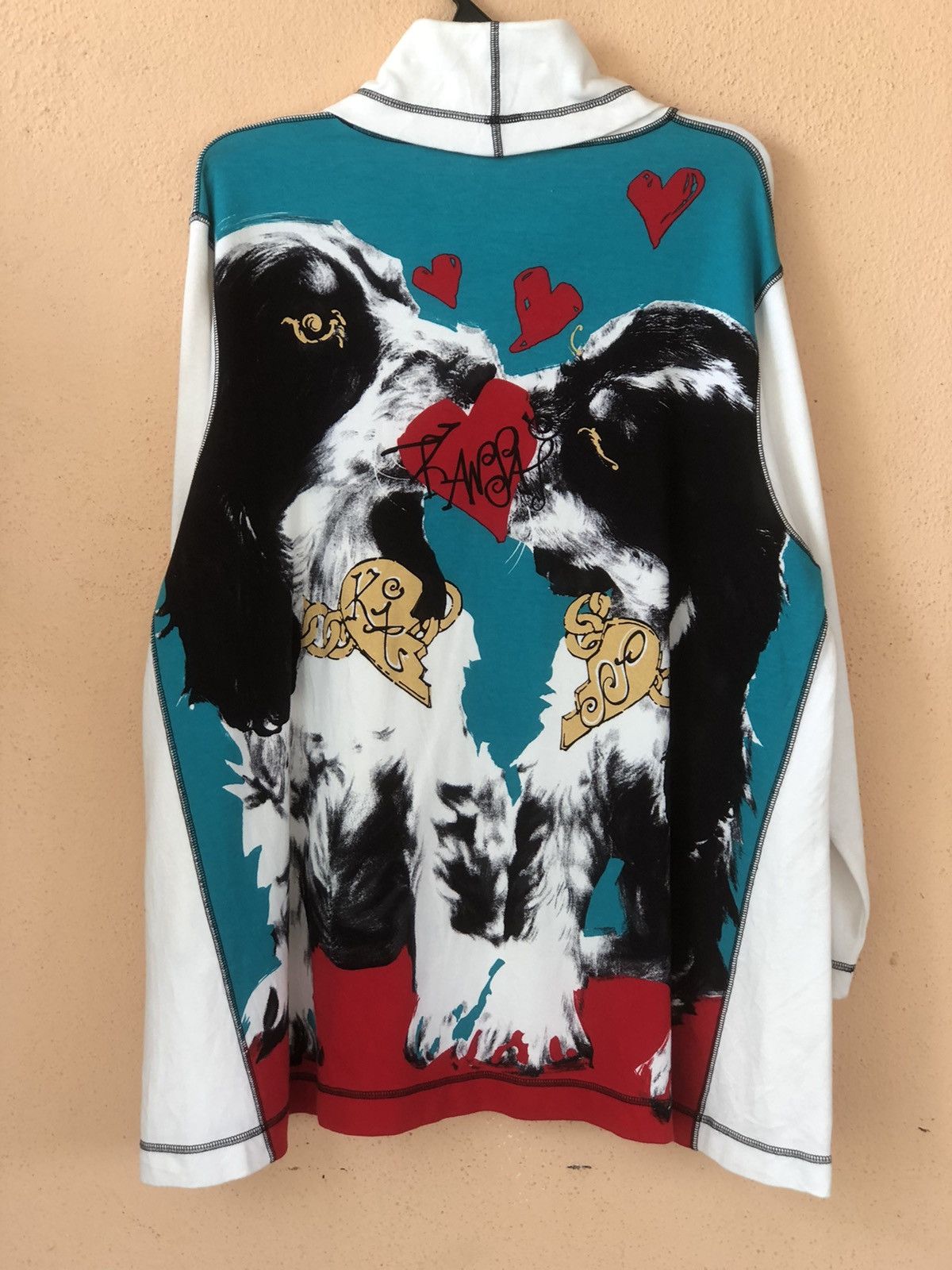 Kansai Yamamoto × Vintage Vintage Kansai Yamamoto Turtleneck Fullprint Shirt Size XL / US 12-14 / IT 48-50 - 2 Thumbnail