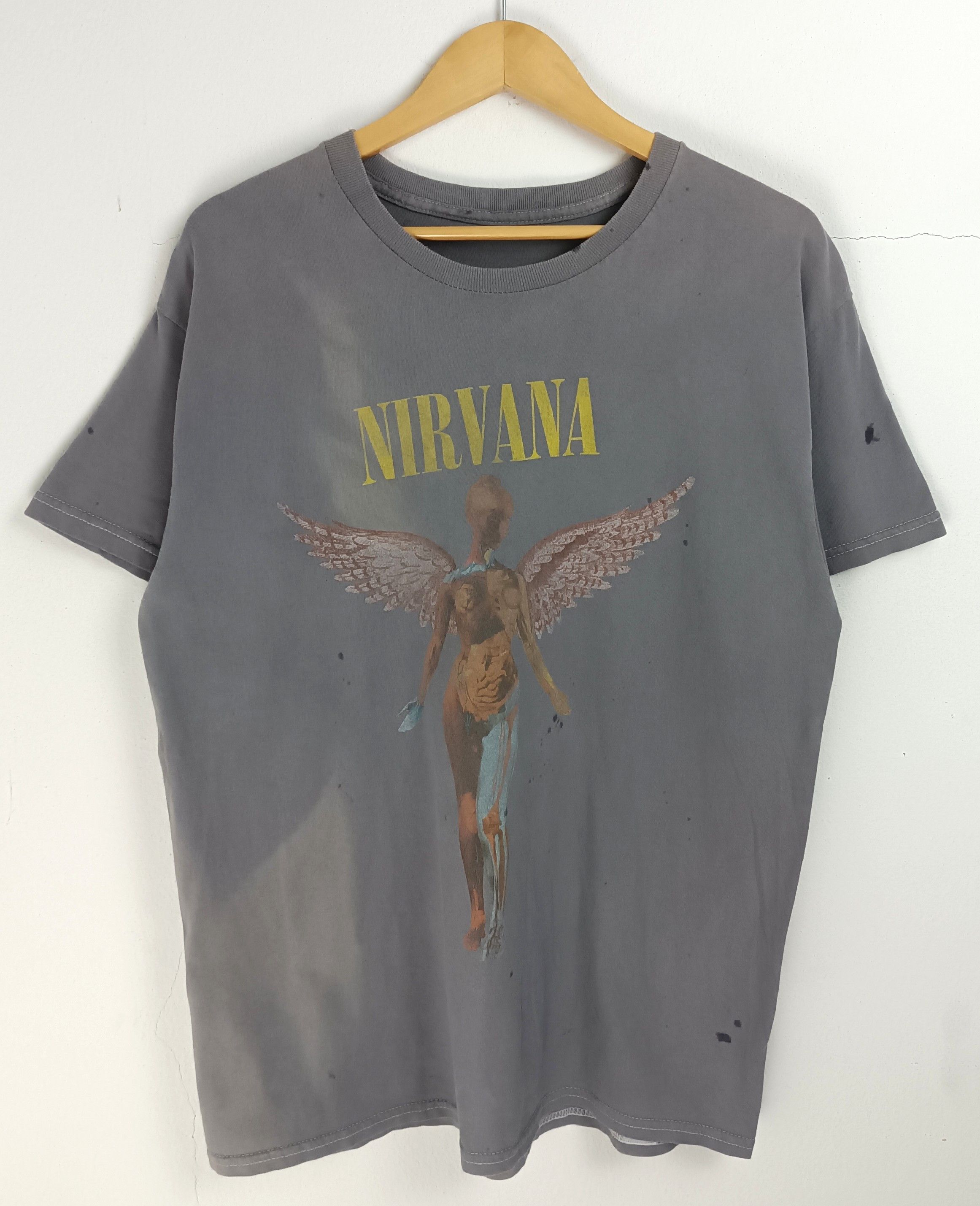Vintage THRASHED FADED VINTAGE NIRVANA IN UTERO GRUNGE TEE VERY RARE Size US L / EU 52-54 / 3 - 3 Thumbnail