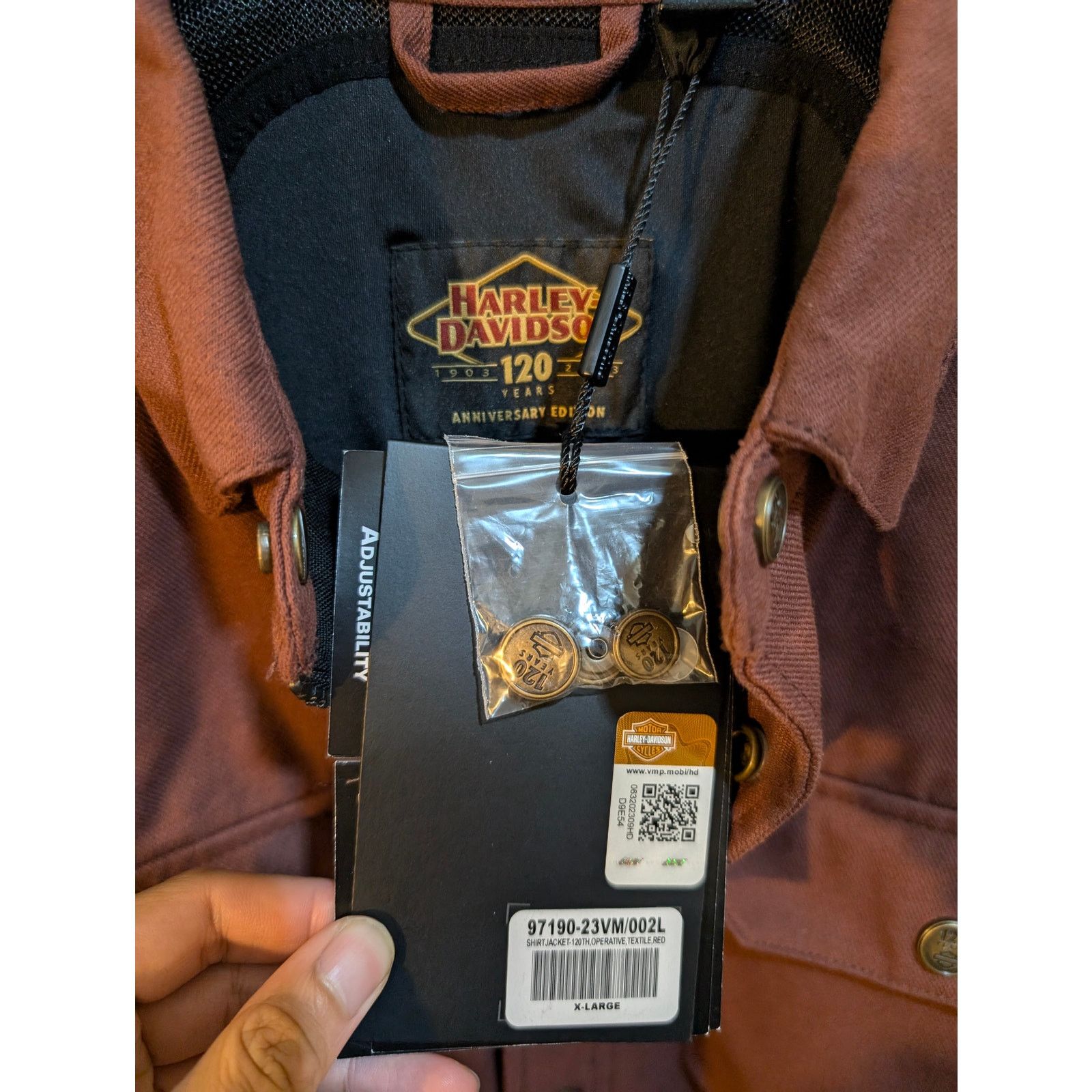 Harley Davidson Harley Davidson Anniversary Red Logo Riding Jacket Sz XL Size US XL / EU 56 / 4 - 3 Thumbnail