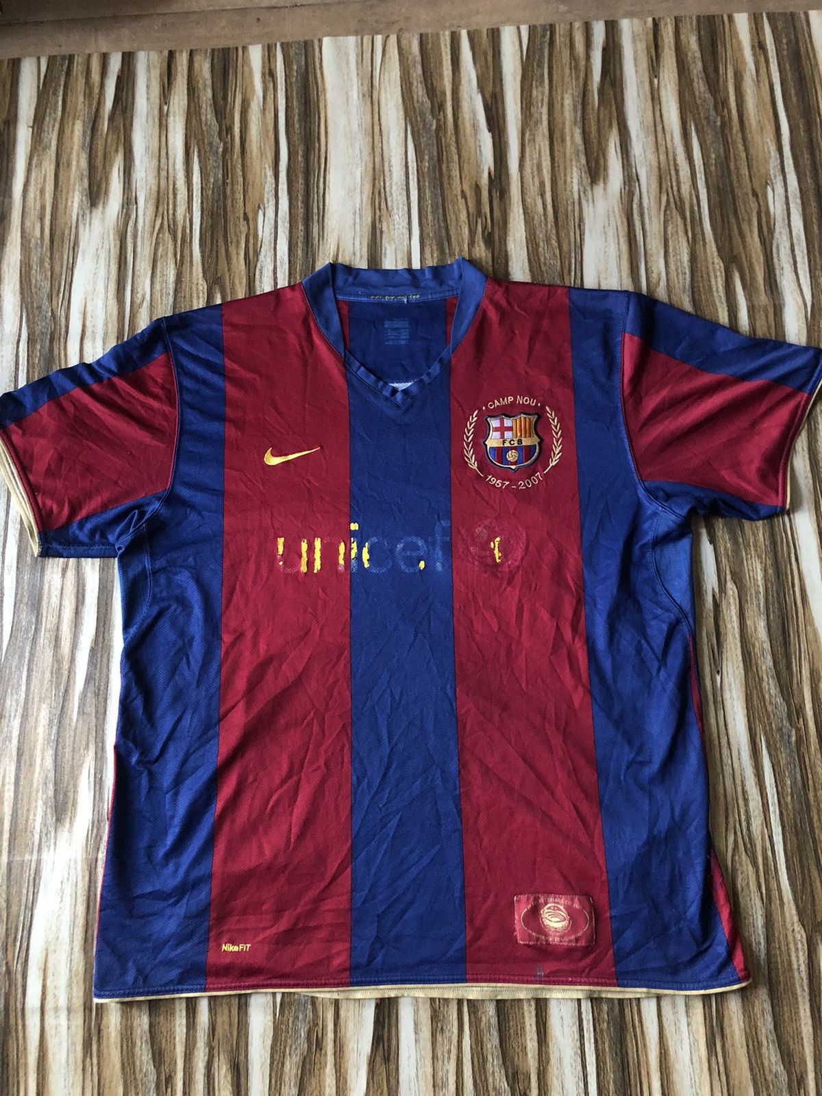 Nike Authentic Barcelona 2007/08 50 Year anniversary kit Messi Size US XL / EU 56 / 4 - 3 Thumbnail