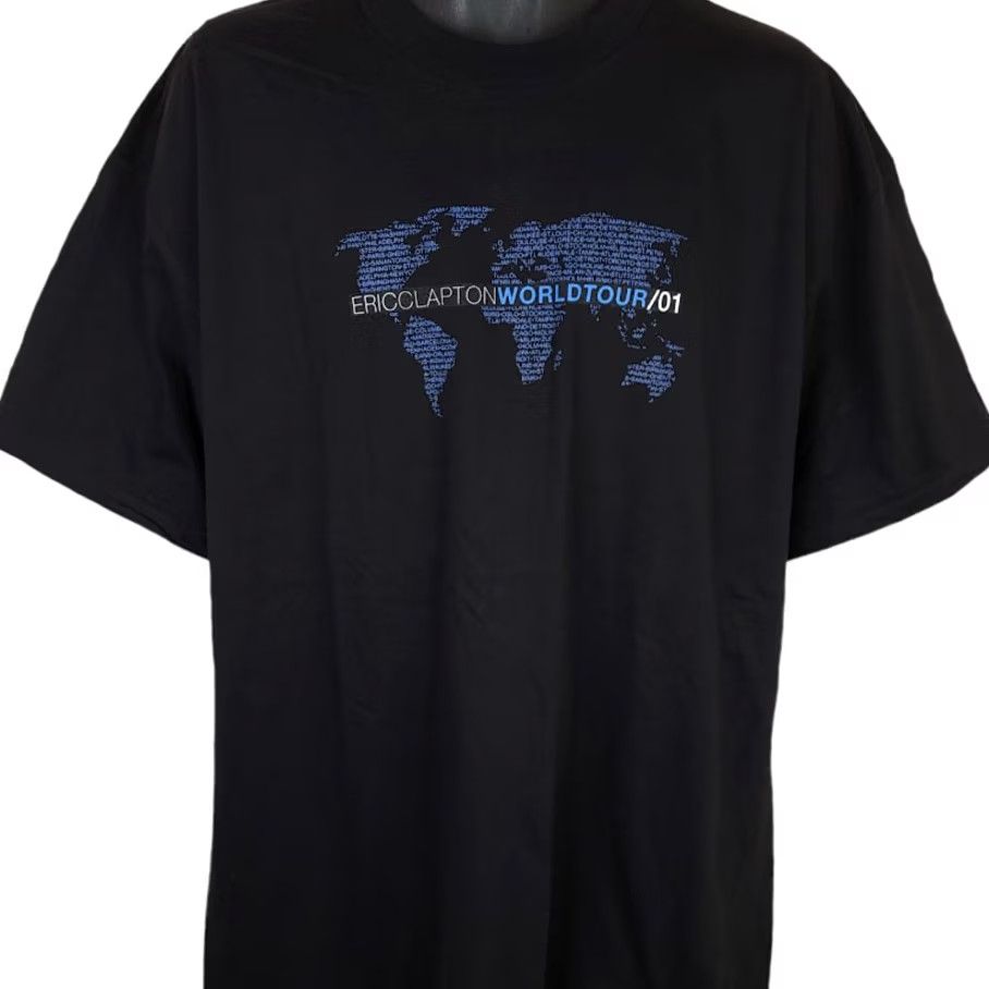 Vintage VINTAGE Eric Clapton T Shirt Mens XL Black Crew Winterland World Tour 2001 Concert 90s Blues Music Shirt Size US XL / EU 56 / 4 - 2 Thumbnail