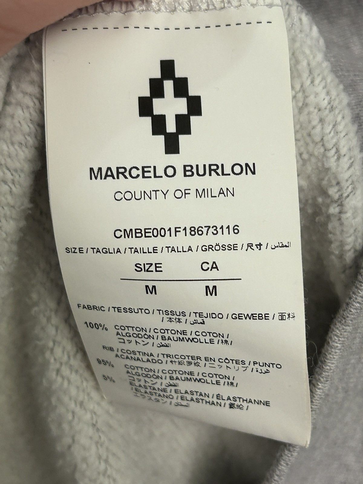 Marcelo Burlon Marcelo Burlon County of Milan x NBA Grey hoodie M Size US M / EU 48-50 / 2 - 9 Thumbnail