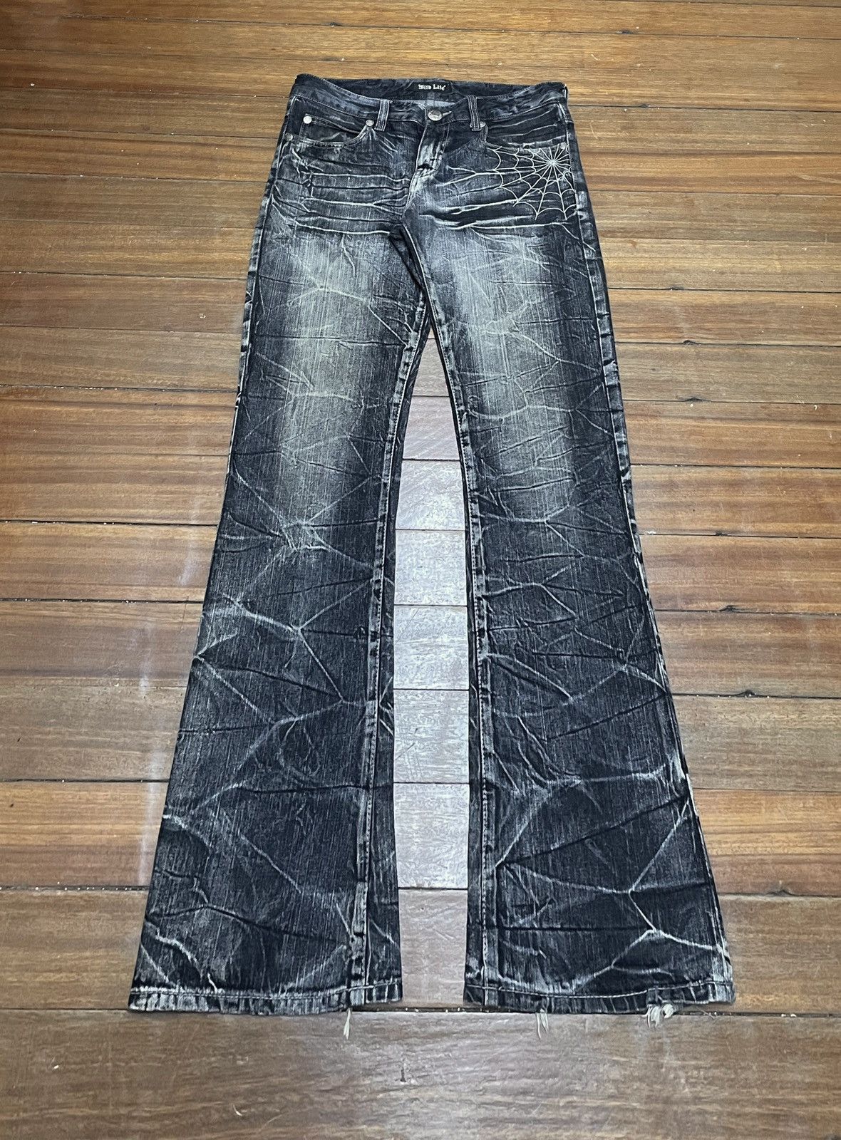 Vintage Rare Design Vintage Mild Life Distressed Flared Jeans 1990s Size US 35 - 1 Thumbnail