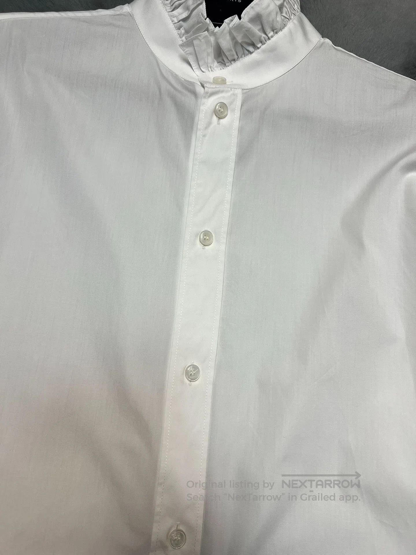 Celine Celine 21FW Runway White Lotus Collar Shirt. Size S / US 4 / IT 40 - 4 Thumbnail
