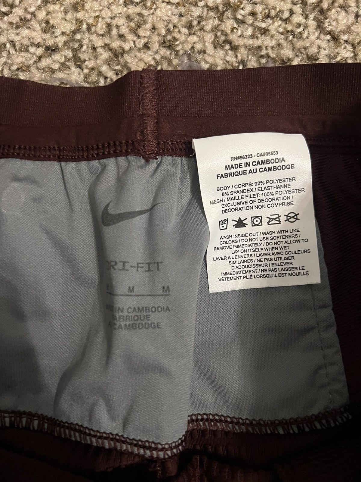 Nike Nike Running Pants Maroon Size Medium Size US 34 / EU 50 - 2 Thumbnail