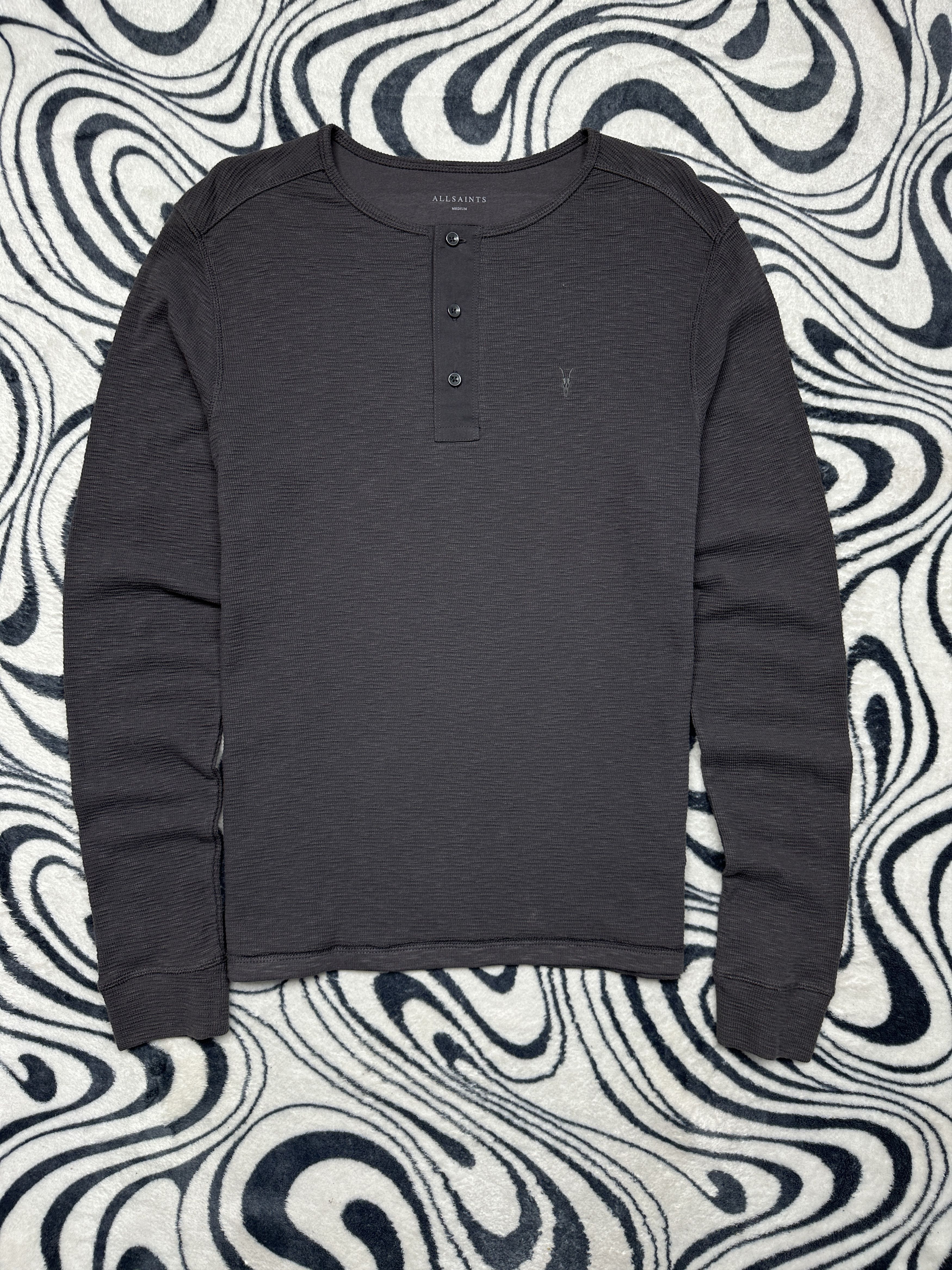 Allsaints NEW! Allsaints Mens Clash Henley Sweater Size US M / EU 48-50 / 2 - 1 Thumbnail