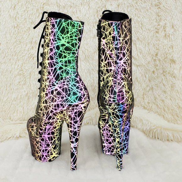 Other Adore 1020REFL Geo Reflective Upper Platform 7" High Heel An Size US 9 / IT 39 - 6 Thumbnail